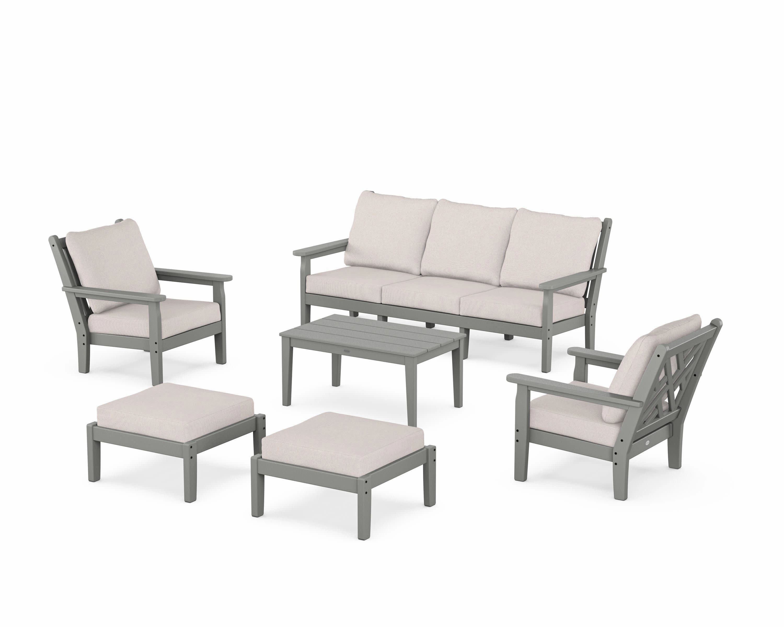 Chippendale 6-Piece Lounge Sofa Setoutdoor patio dining furniture set