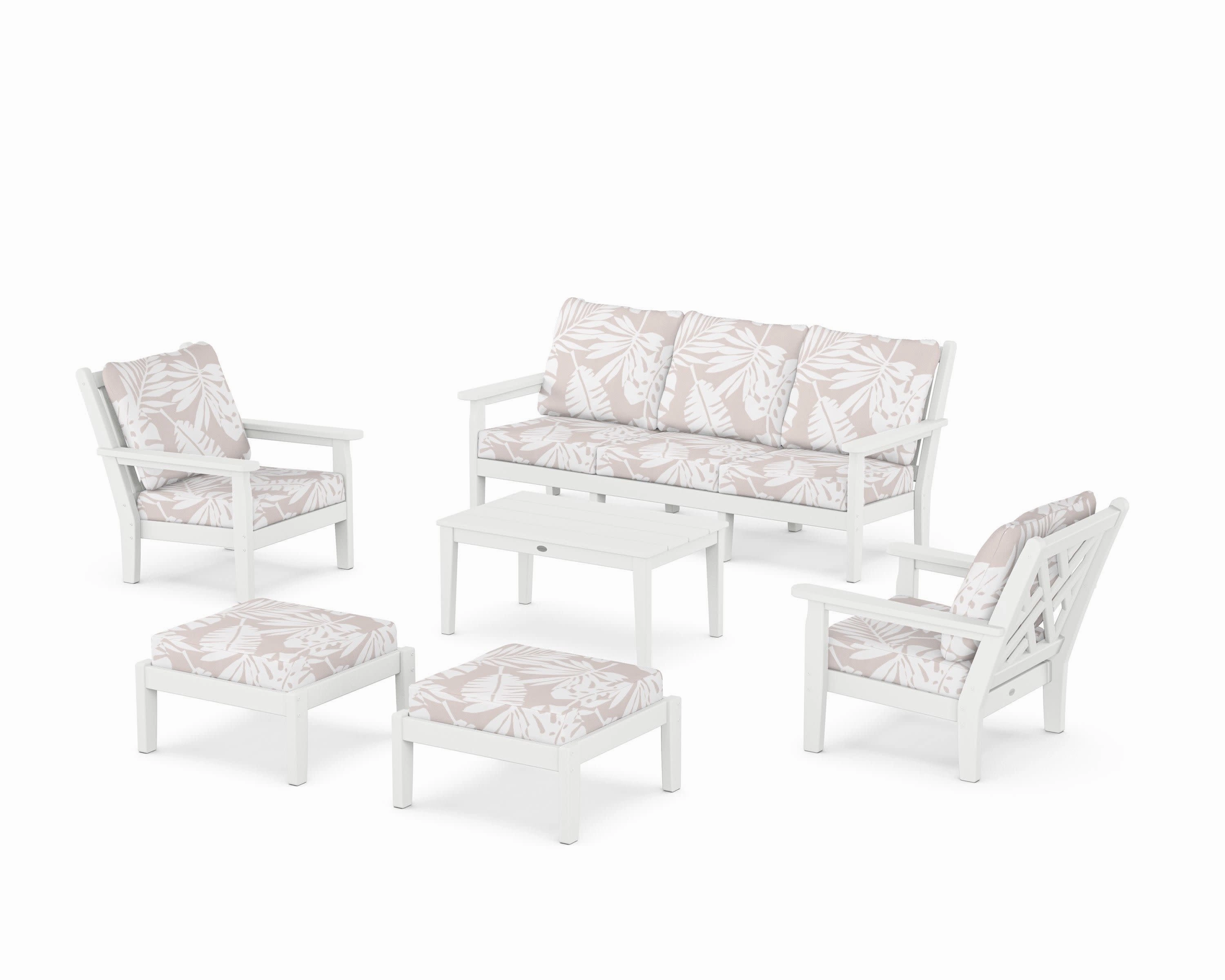 Chippendale 6-Piece Lounge Sofa Set
