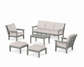 Chippendale 6-Piece Lounge Sofa Setoutdoor patio dining furniture set