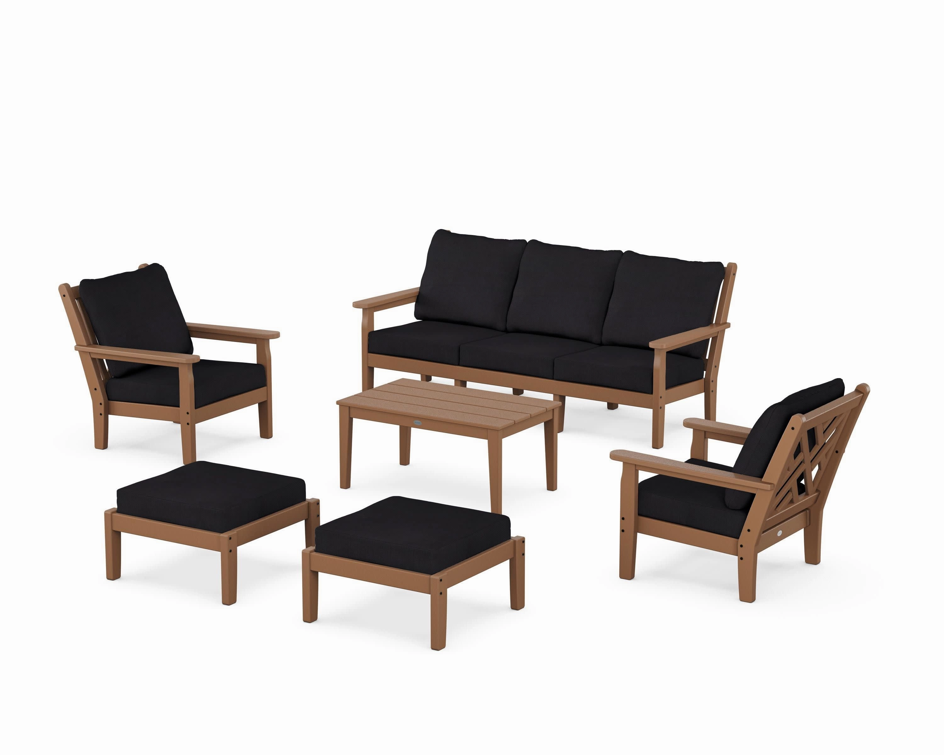 Chippendale 6-Piece Lounge Sofa Set