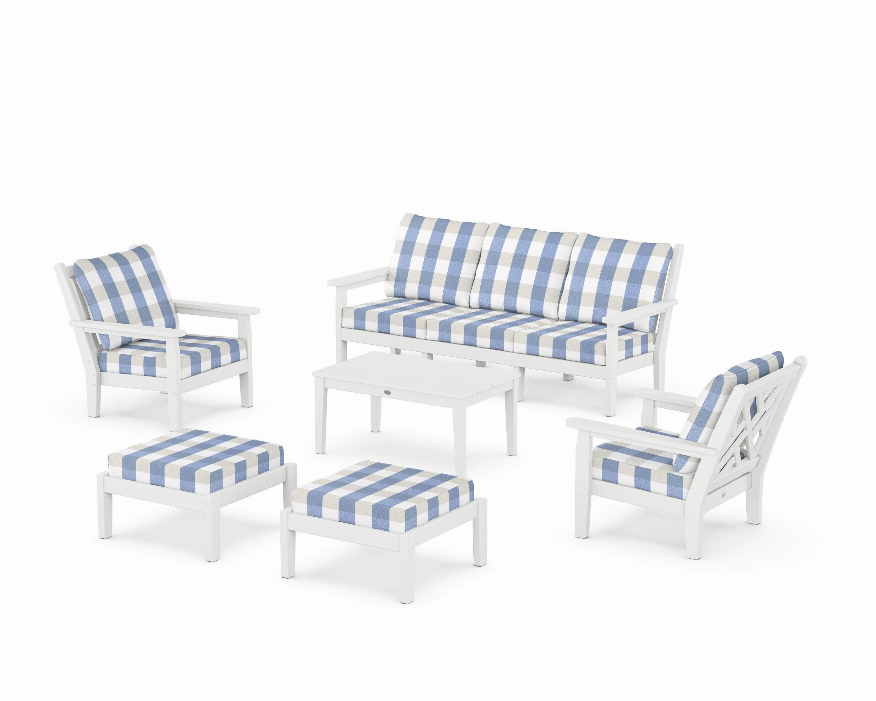 Chippendale 6-Piece Lounge Sofa Set