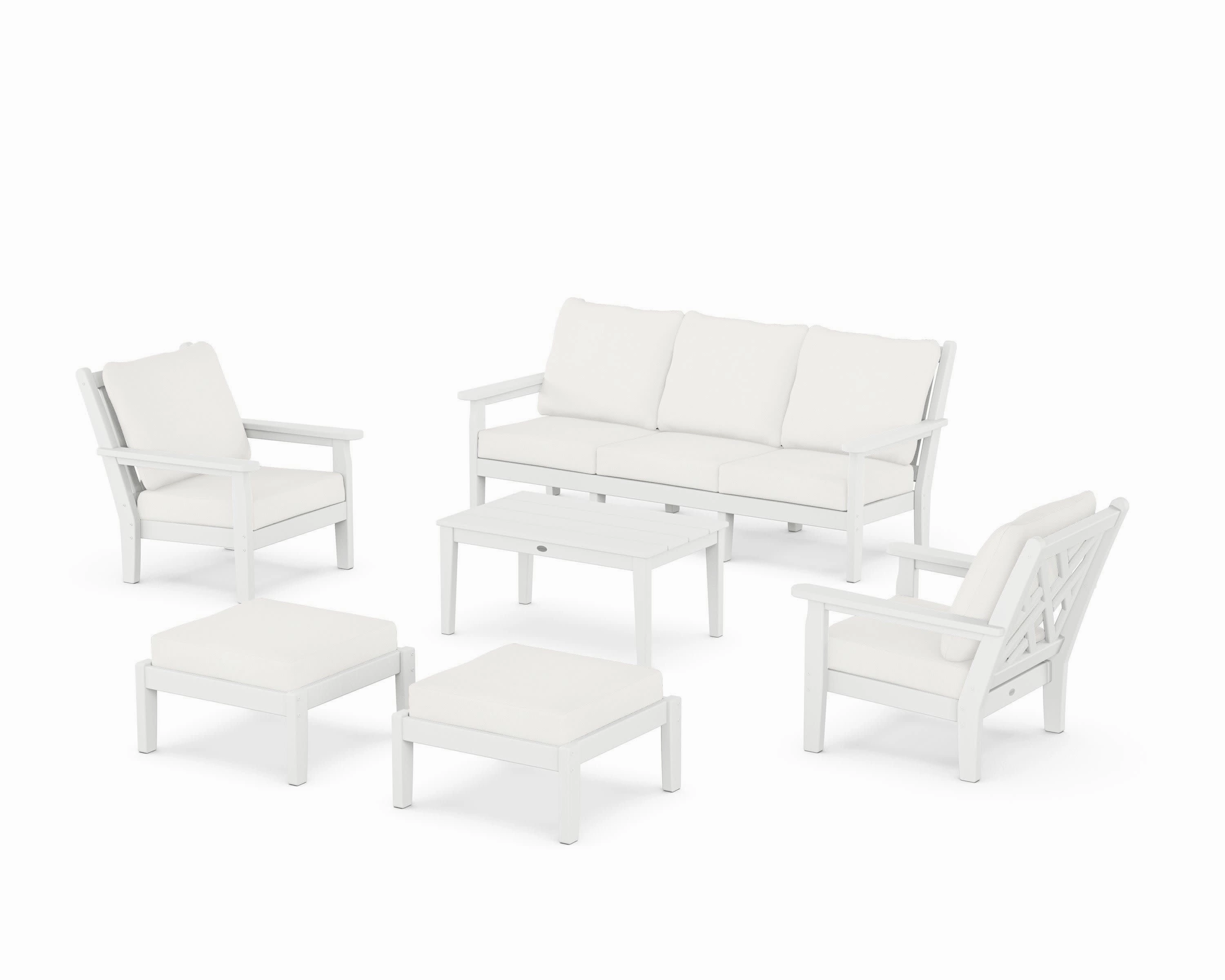 Chippendale 6-Piece Lounge Sofa Set
