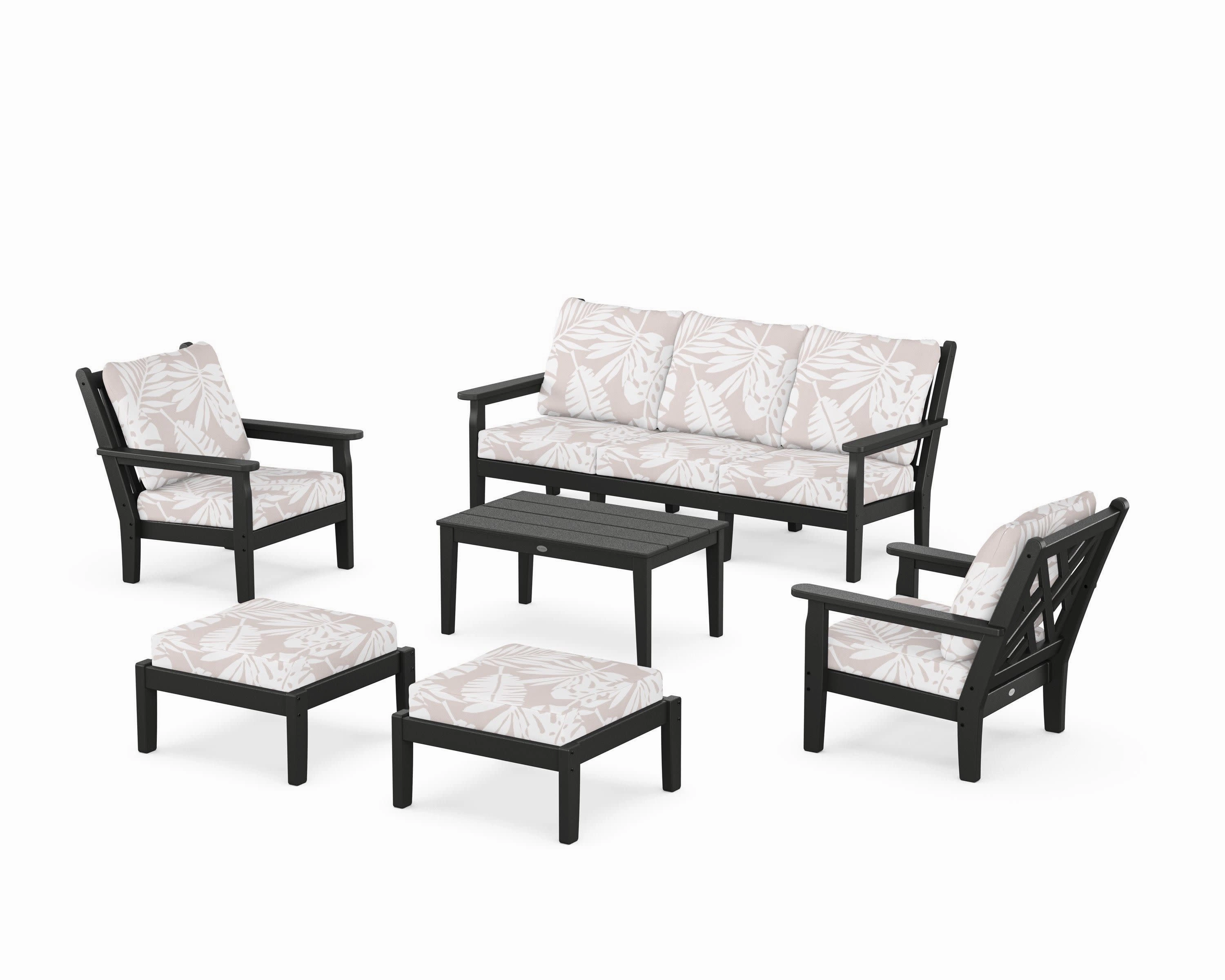 Chippendale 6-Piece Lounge Sofa Set