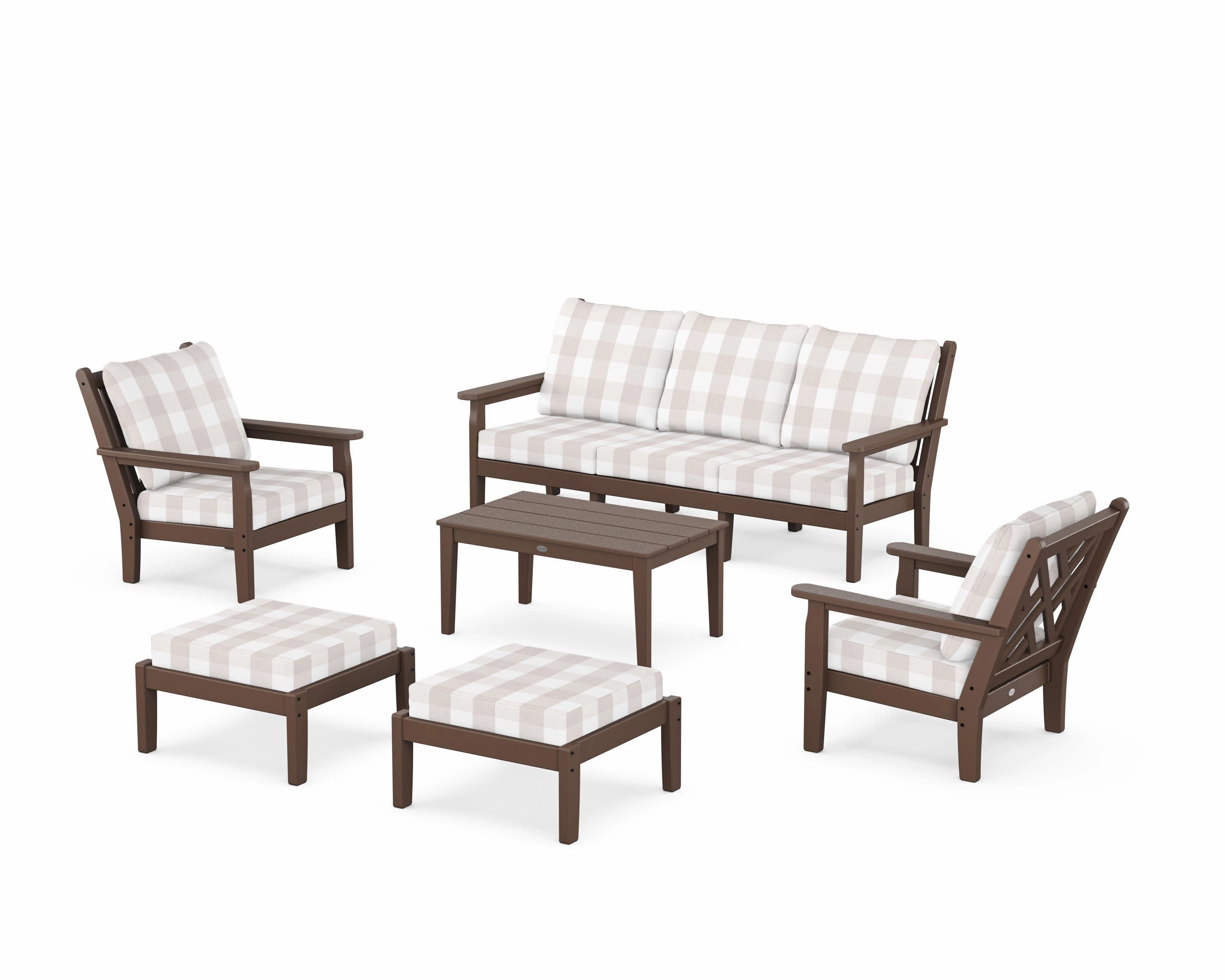 Chippendale 6-Piece Lounge Sofa Set