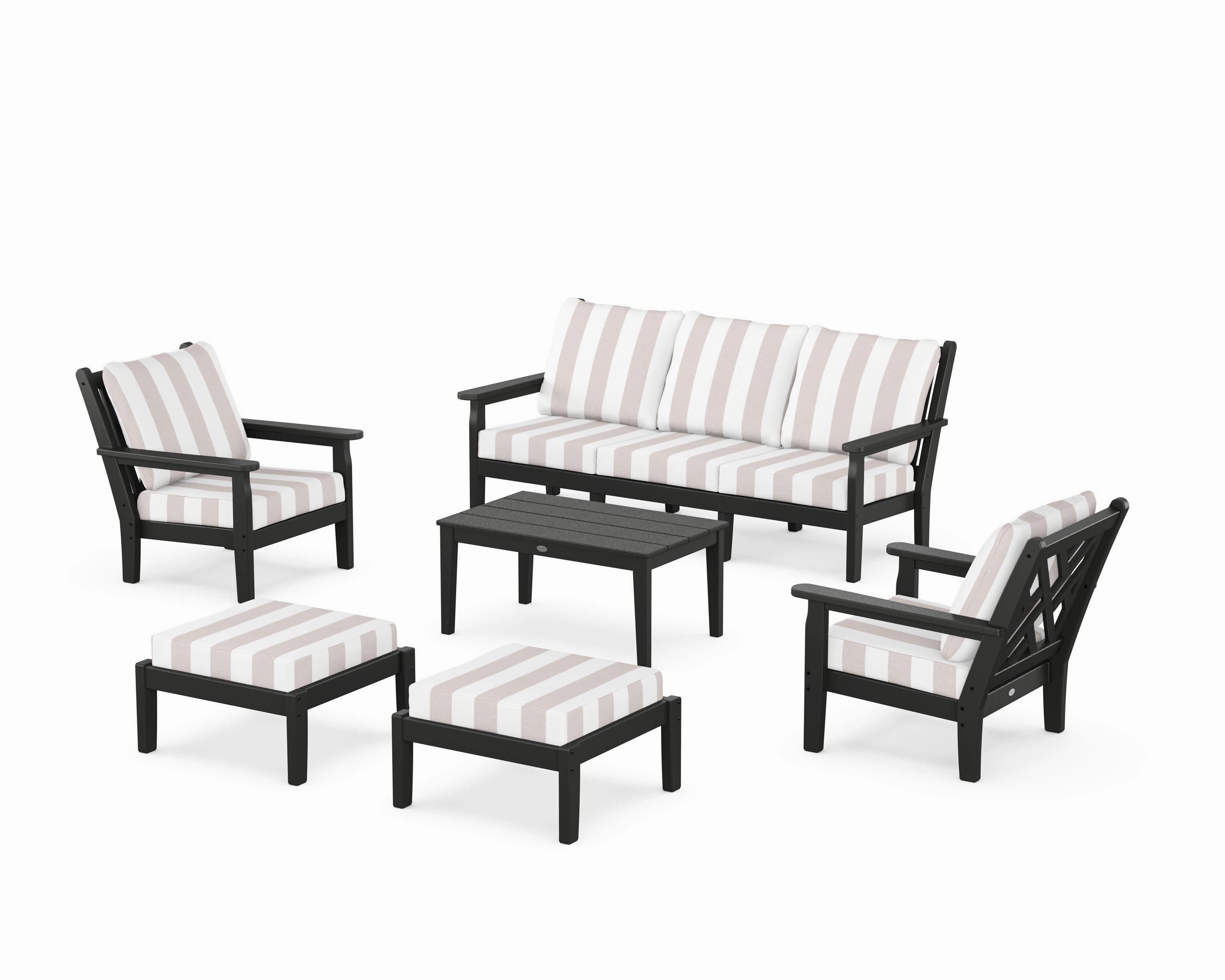 Chippendale 6-Piece Lounge Sofa Set