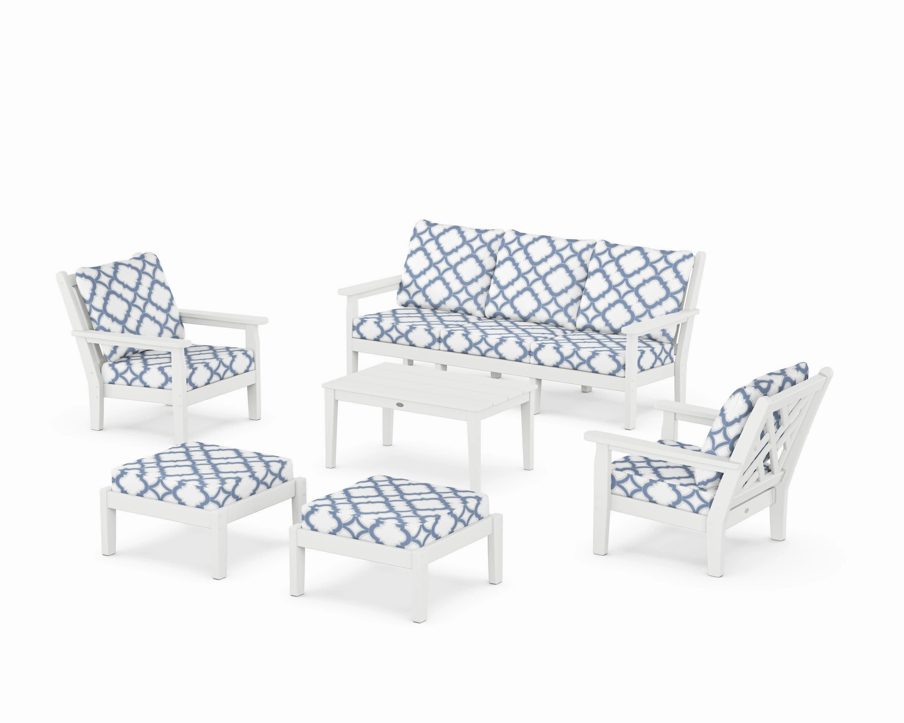 Chippendale 6-Piece Lounge Sofa Set