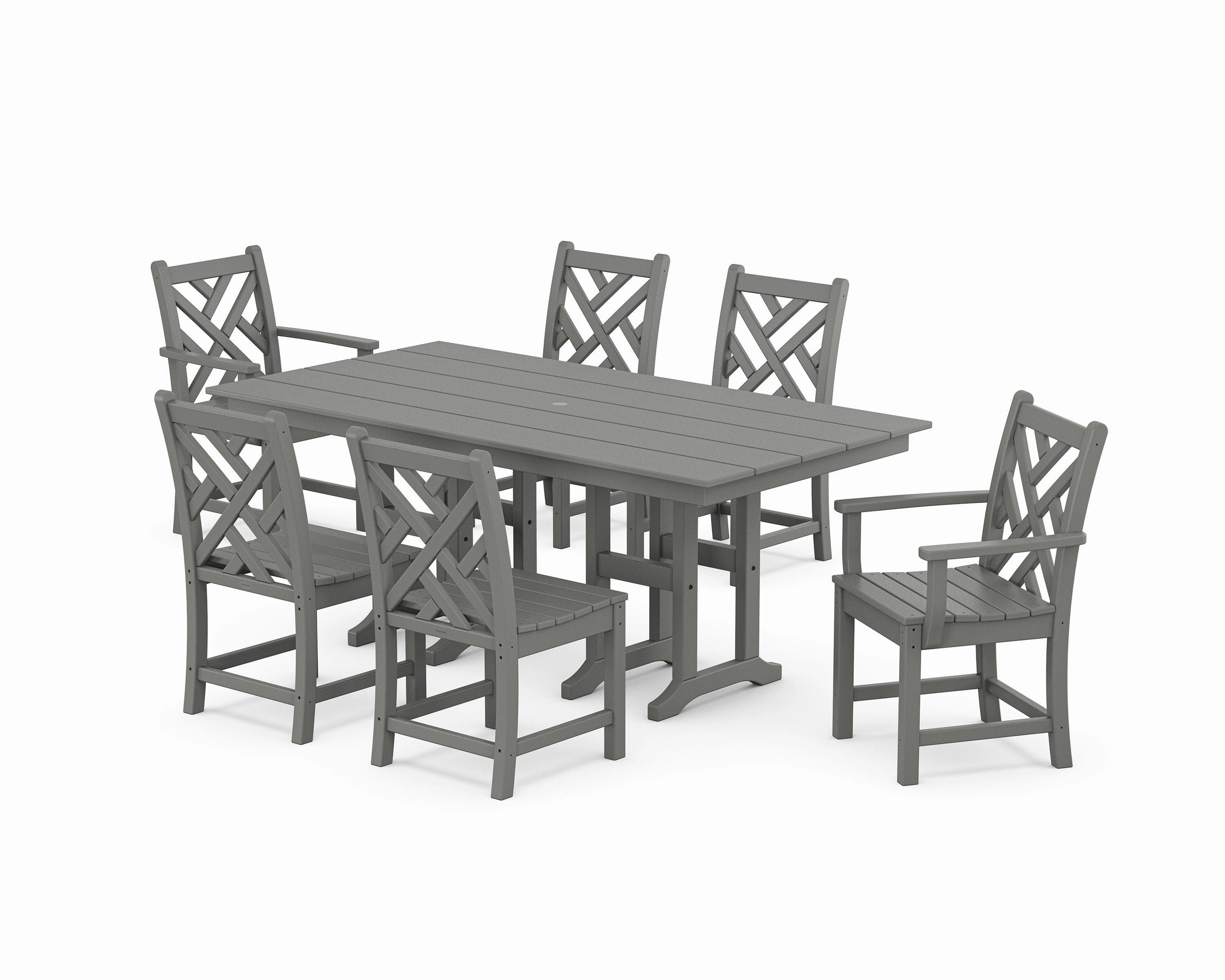 Chippendale 7-Piece Farmhouse Dining Setoutdoor patio furniture set