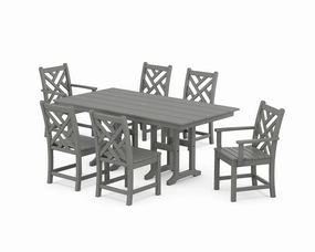 Chippendale 7-Piece Farmhouse Dining Setoutdoor patio furniture set