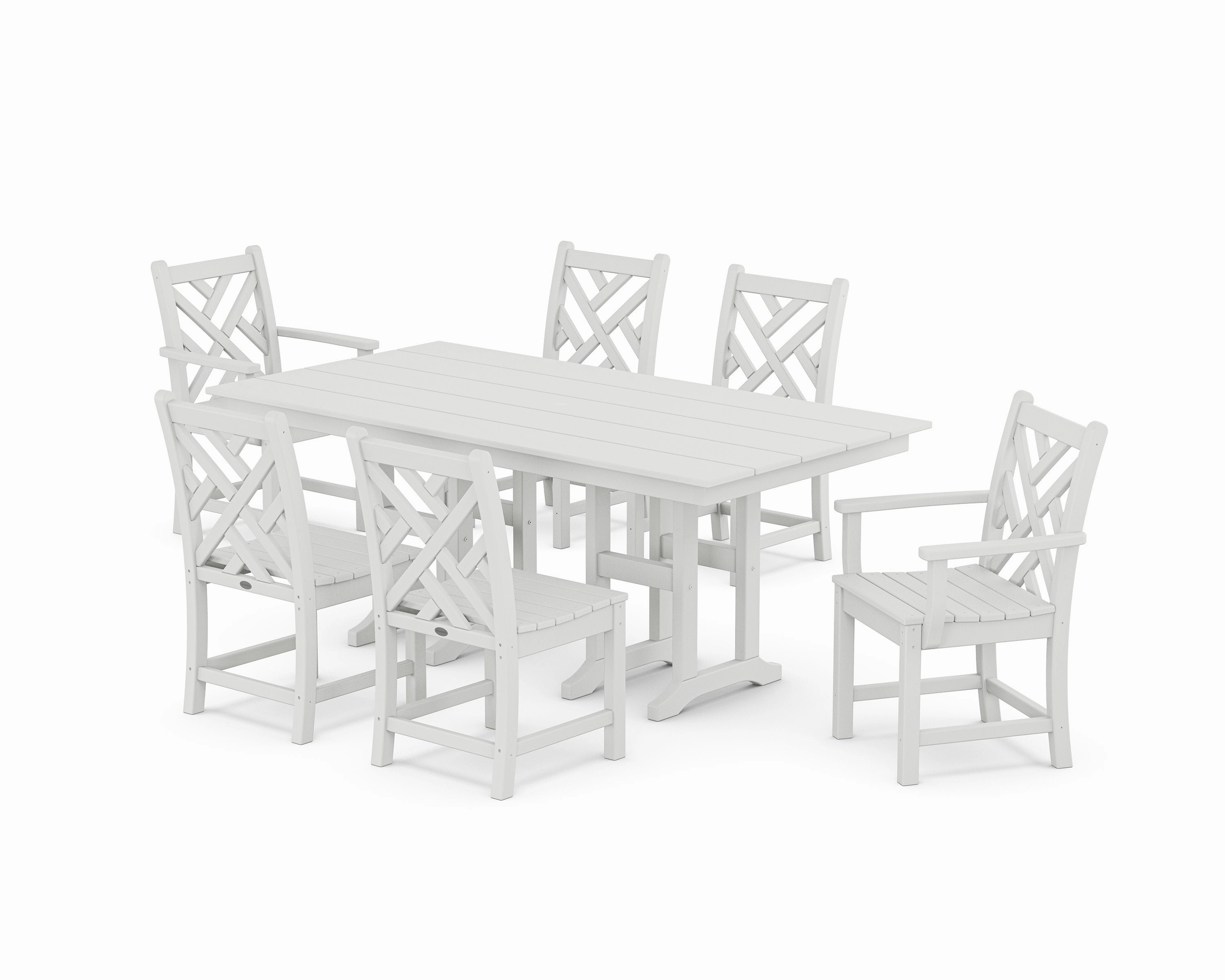 Chippendale 7-Piece Farmhouse Dining Set