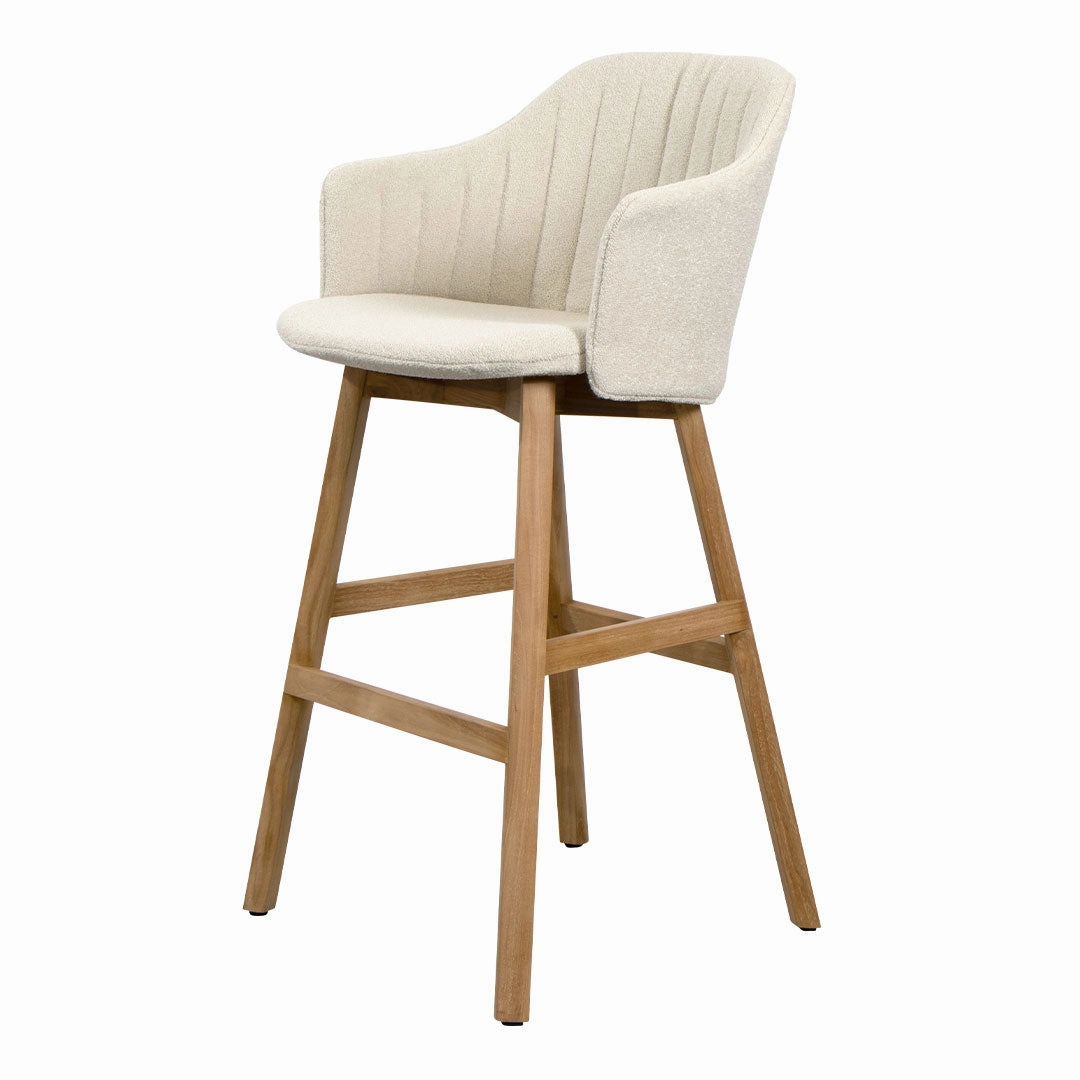 Choice Outdoor Bar Chair - Wood Base - w/ Seat Cushion