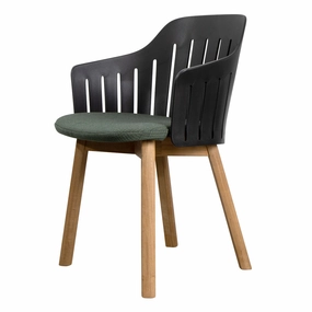 Choice Outdoor Chair - Wood Base - w/ Seat Cushionoutdoor patio dining furniture set
