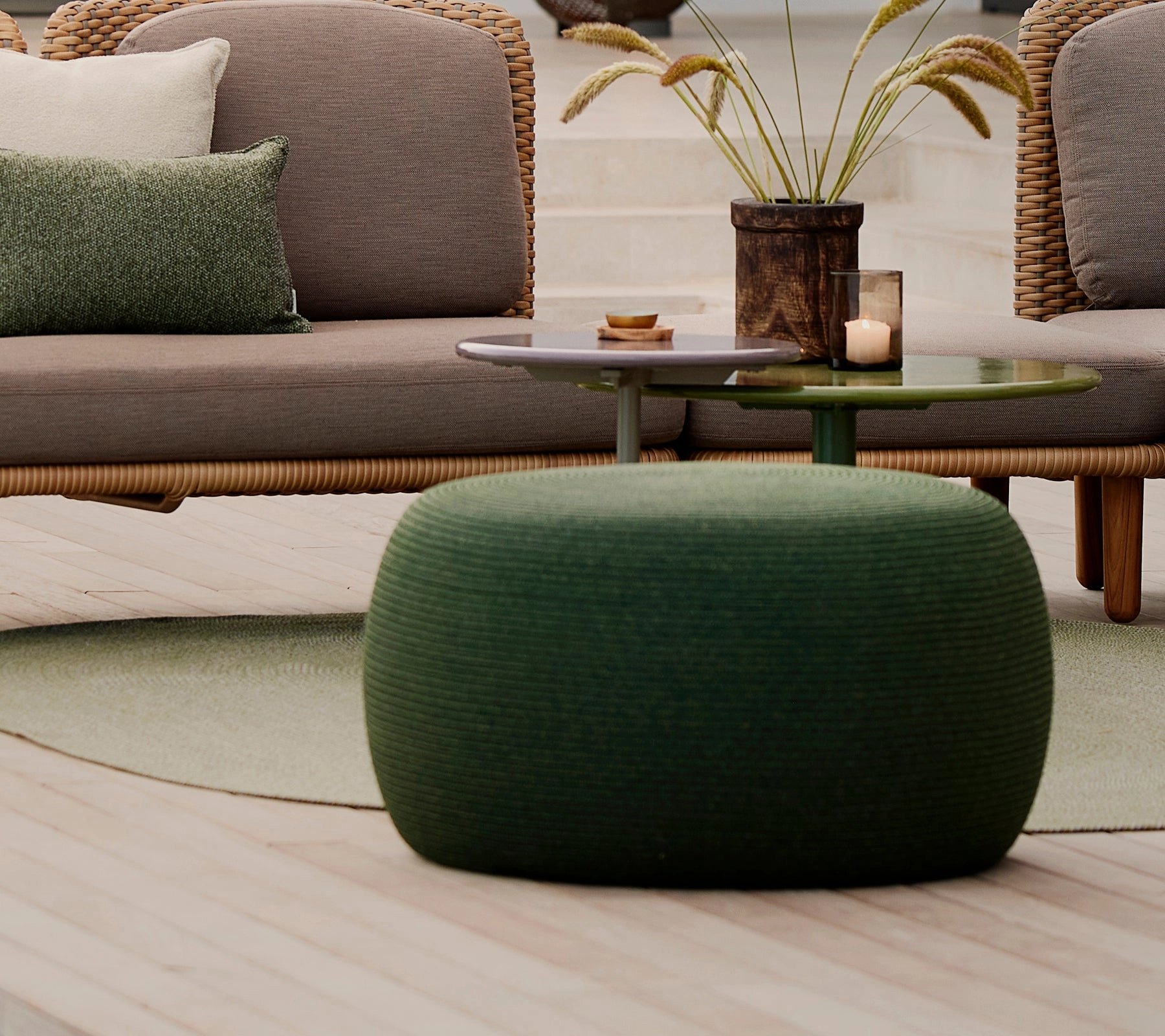 Circle footstool large