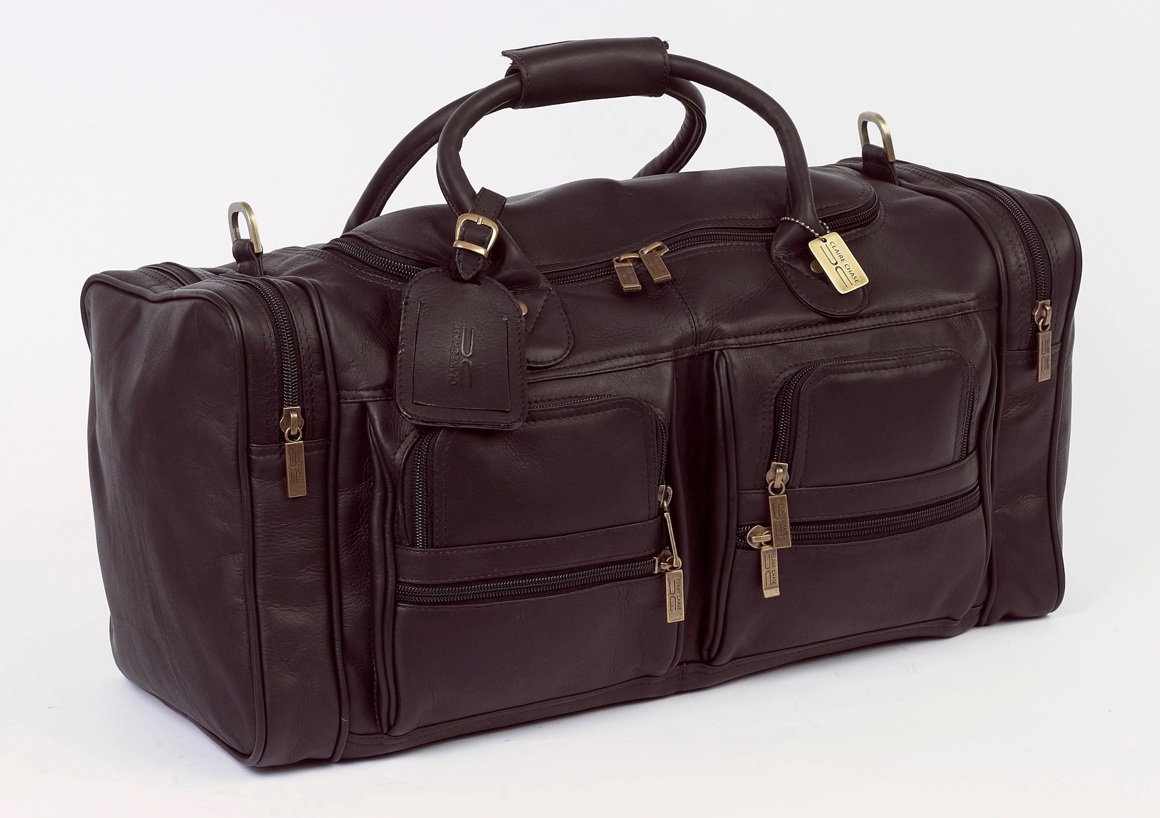 Shop Grab Offer Hot Savings Alert Claire Chase Executive Leather Sports Duffel Bag