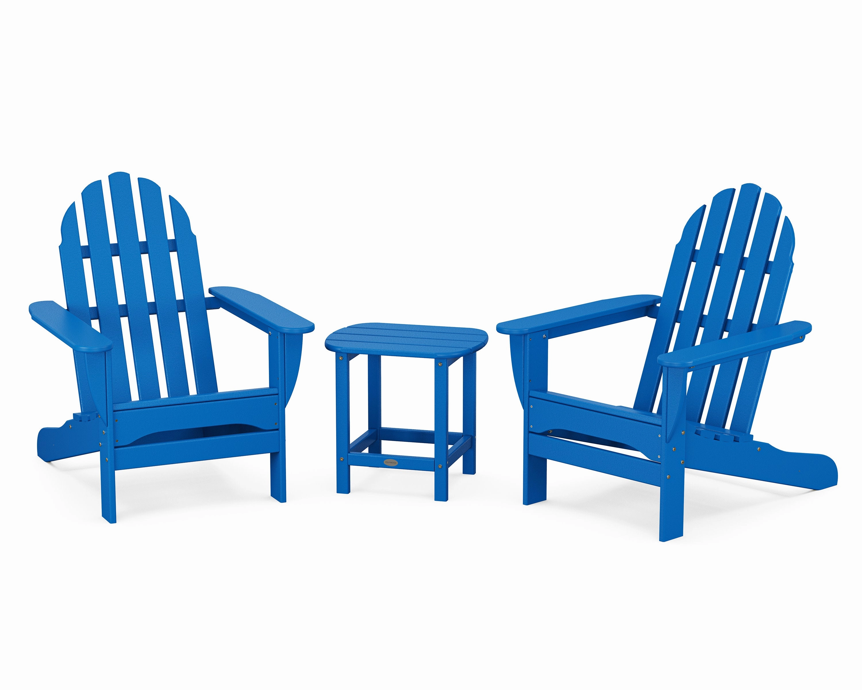 Classic Adirondack 3-Piece Set with South Beach 18" Side Table