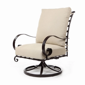 Classico High-Back Swivel Rocker Club Chairrust-proof wrought iron garden set