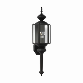 Classico One Light Outdoor Wall Lantern BlackOutdoor wall sconces with motion sensor