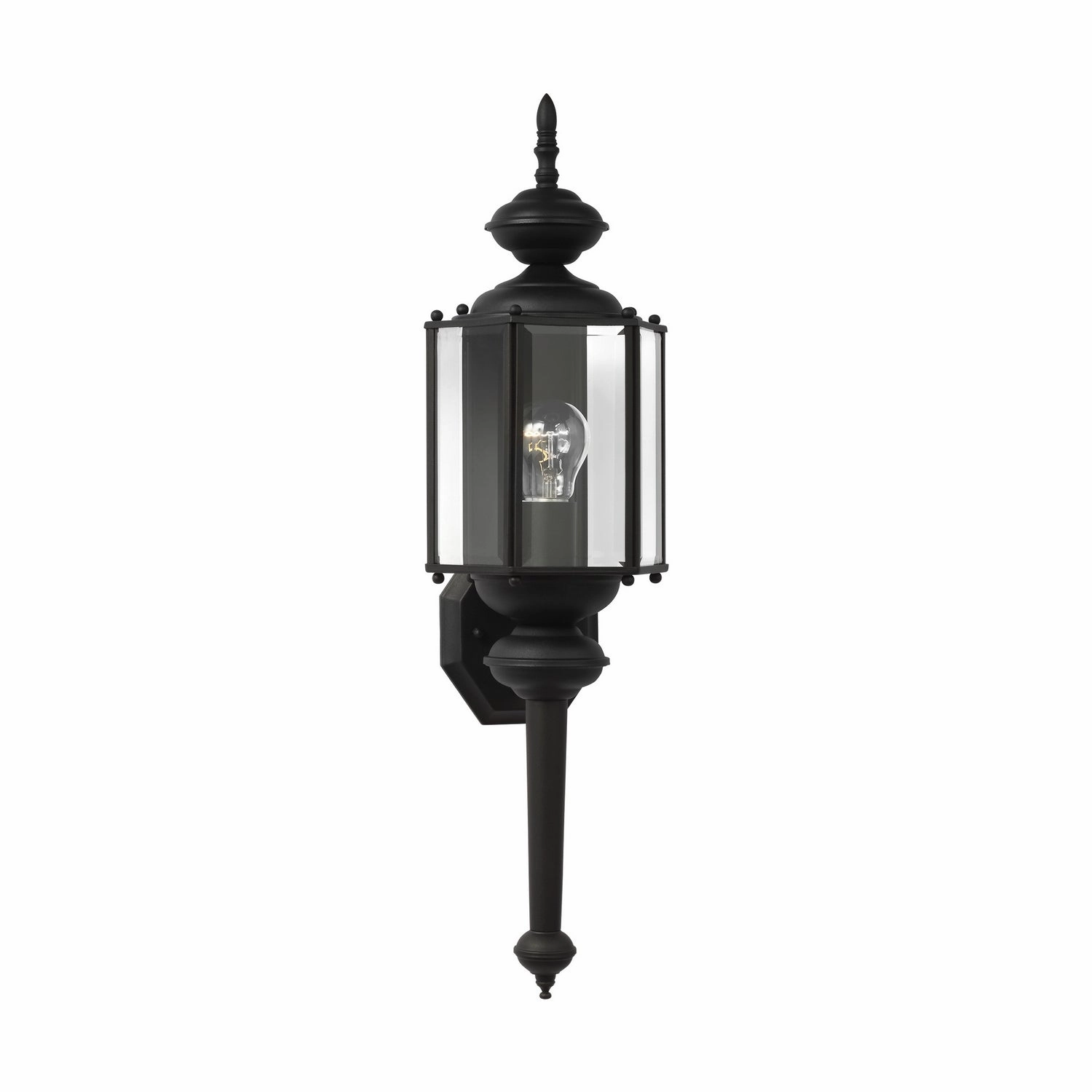 Classico One Light Outdoor Wall Lantern BlackOutdoor wall sconces with motion sensor