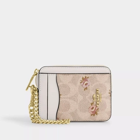 Dont Miss This Offer Coach Outlet Zip Card Case In Signature Canvas With Floral Print