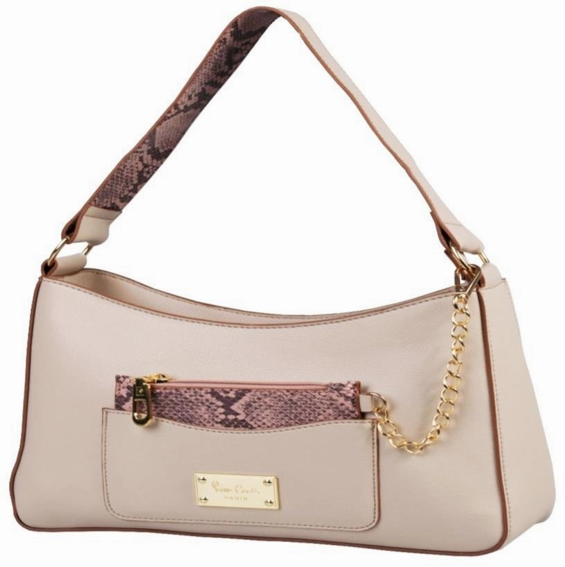 Pierre Cardin Nydia Hobo Handbag With Chain Pouch | Cream Hot Offer Ending Soon