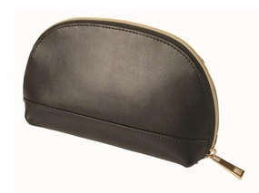 Adpel Leather Jenna Cosmetic Make Up Purse | Black Limited Time Sale Exclusive Savings Event