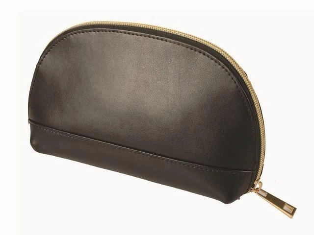 Adpel Leather Jenna Cosmetic Make Up Purse | Black Limited Time Sale Exclusive Savings Event