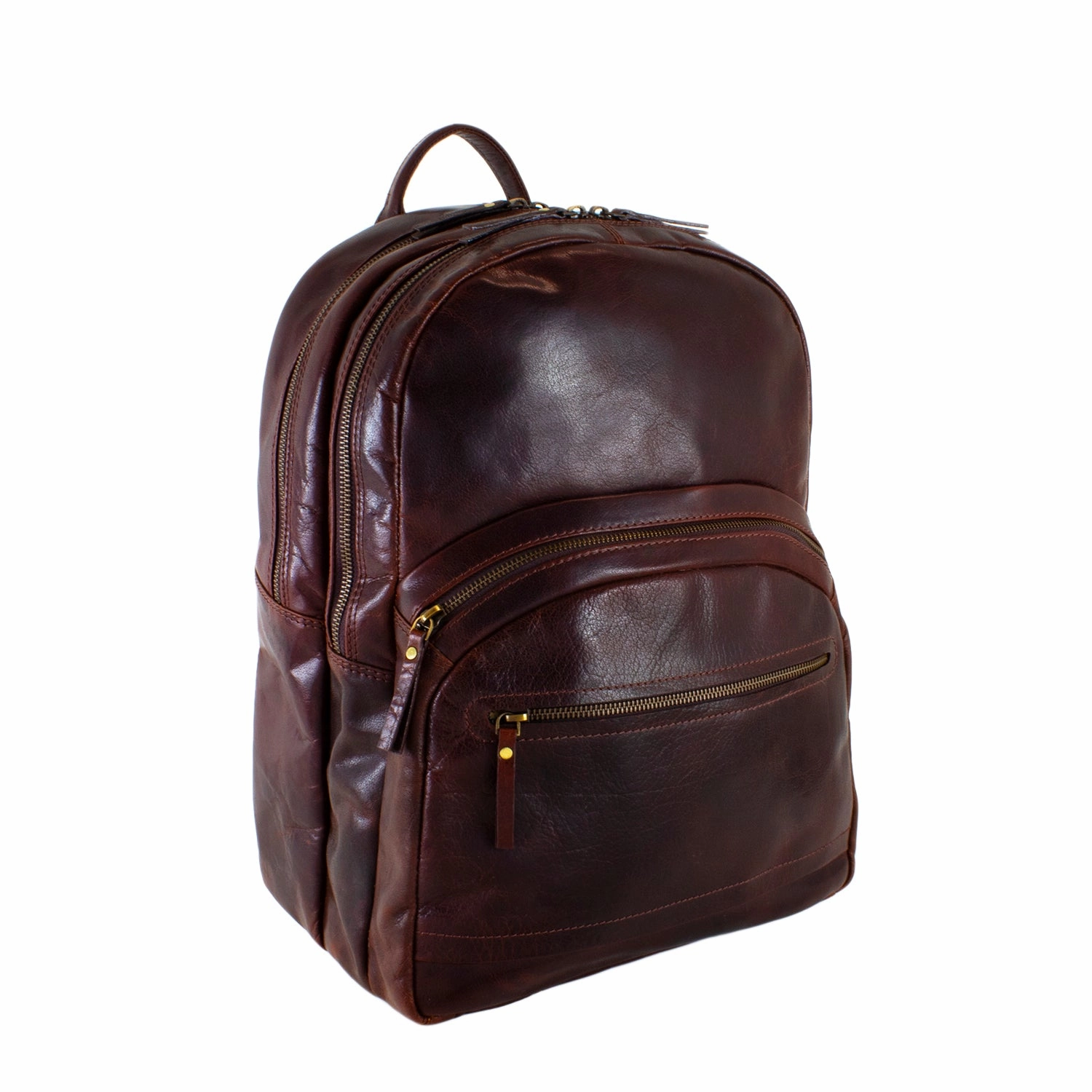 Limited Stock Offer Flash Offer Today Cheyenne Hand-Stained Water Buffalo 2- Section Backpack W/Usb Connectivity