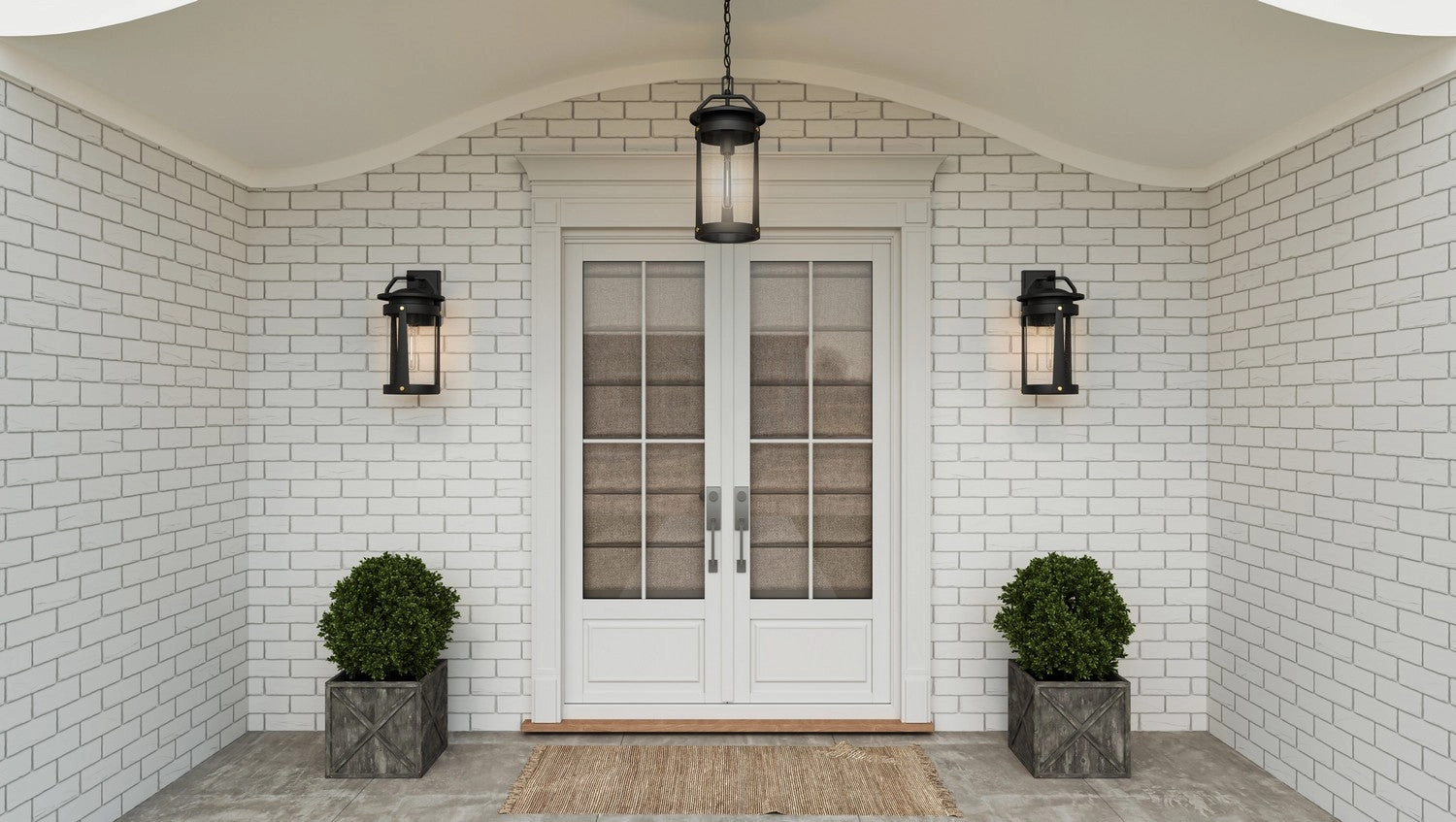 Clifton One Light Outdoor Wall Mount Earth Black