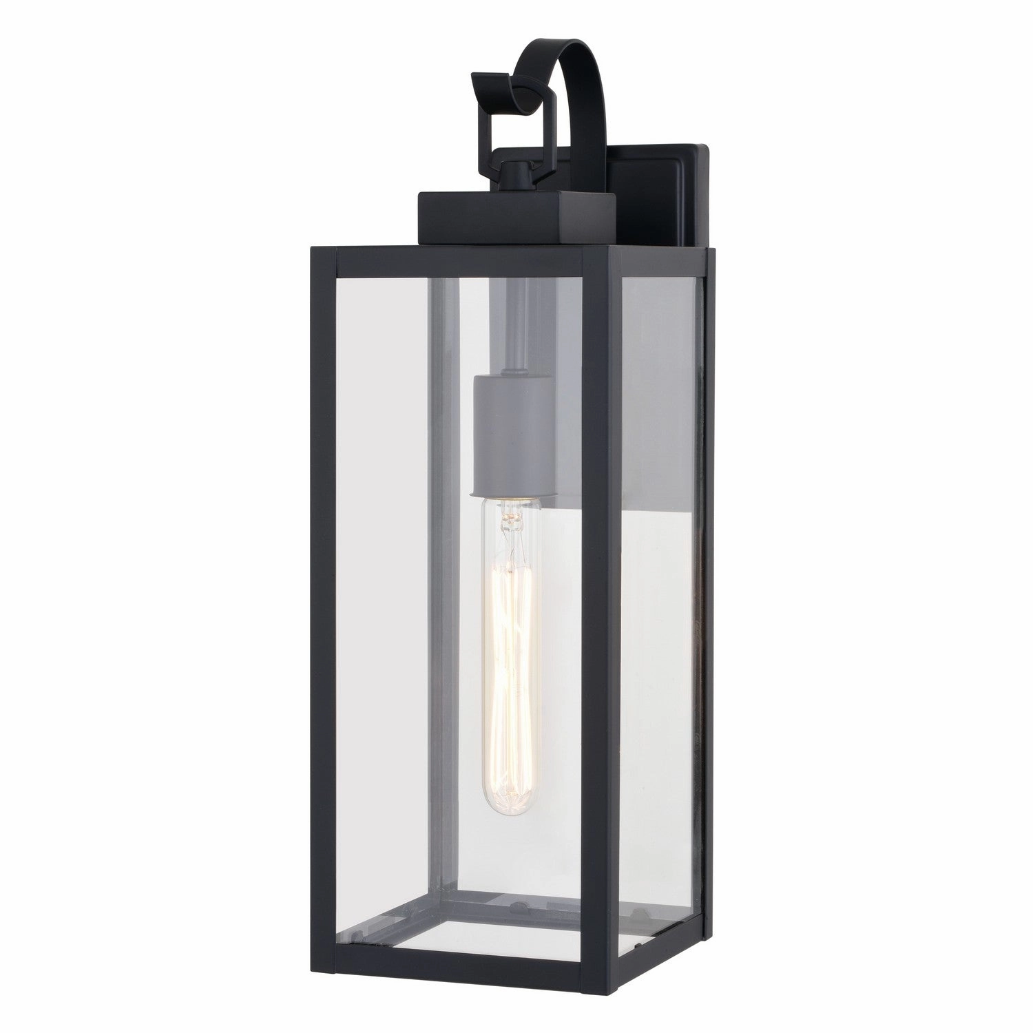 Clinton One Light Outdoor Wall Mount Matte BlackOutdoor wall sconces with motion sensor