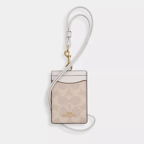 Coach Outlet Id Lanyard In Signaure Canvas Perfect Gift Offer Limited Stock Hot Deal