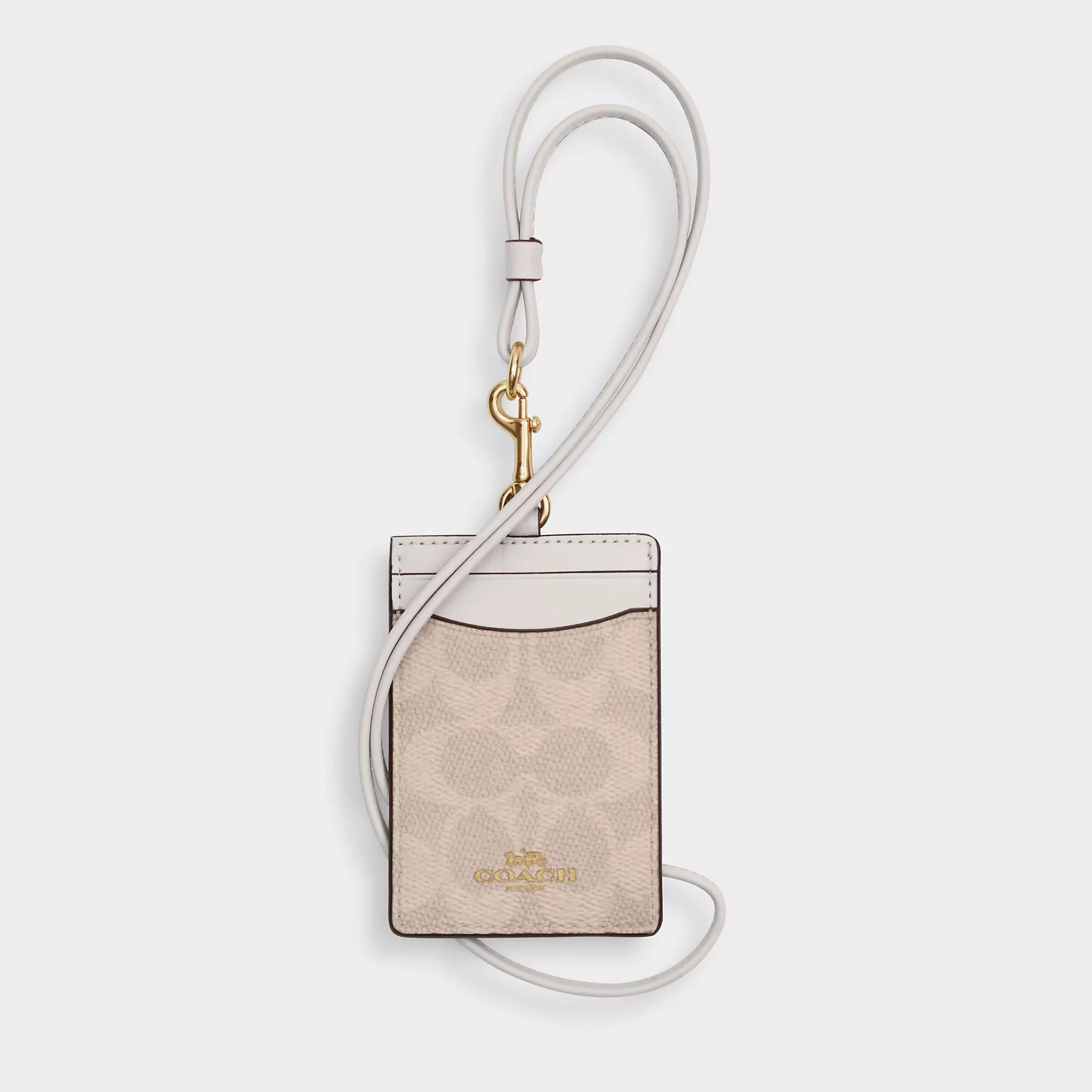 Coach Outlet Id Lanyard In Signaure Canvas Perfect Gift Offer Limited Stock Hot Deal