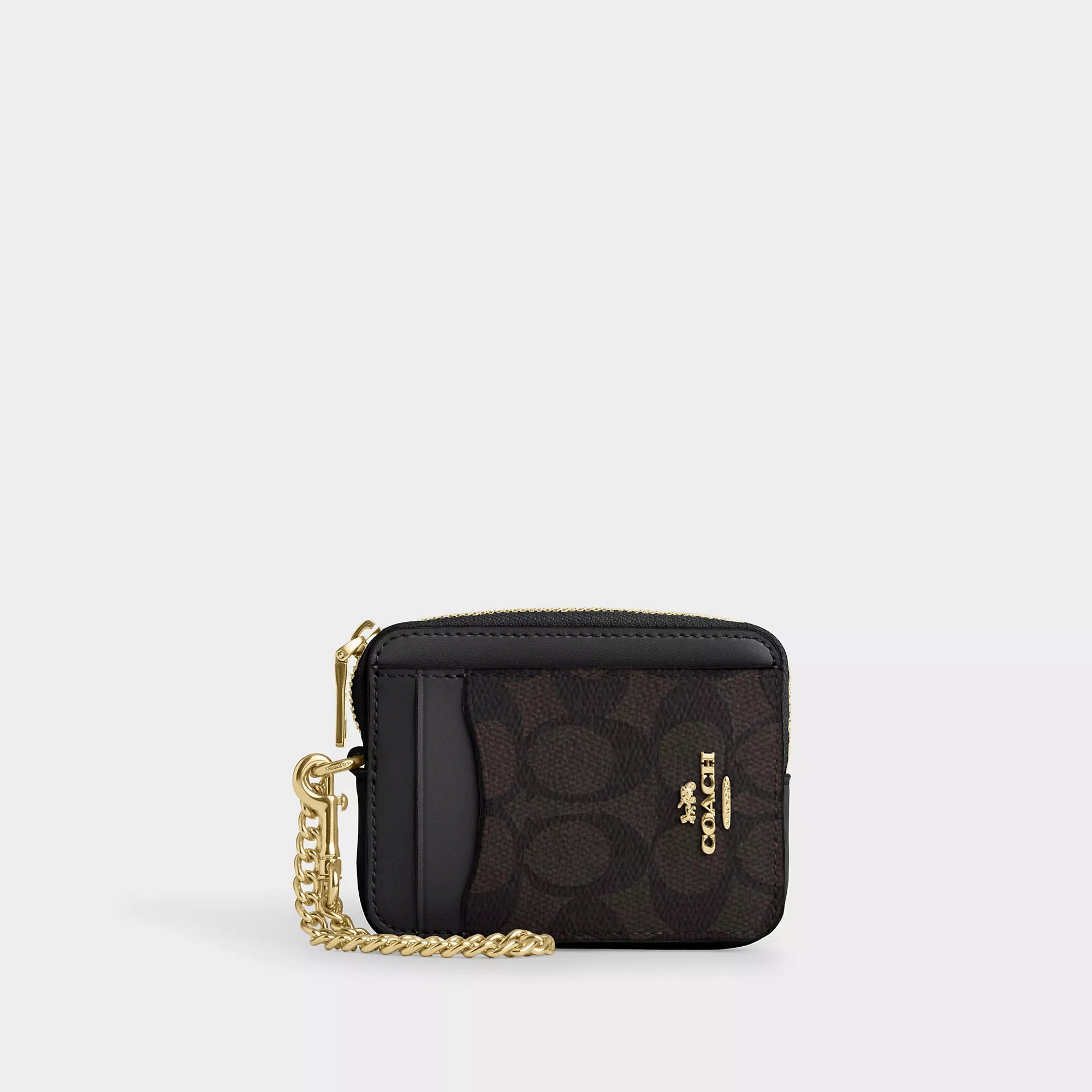 Clearance Event Alert Dont Miss This Offer Coach Outlet Zip Card Case In Signature Canvas