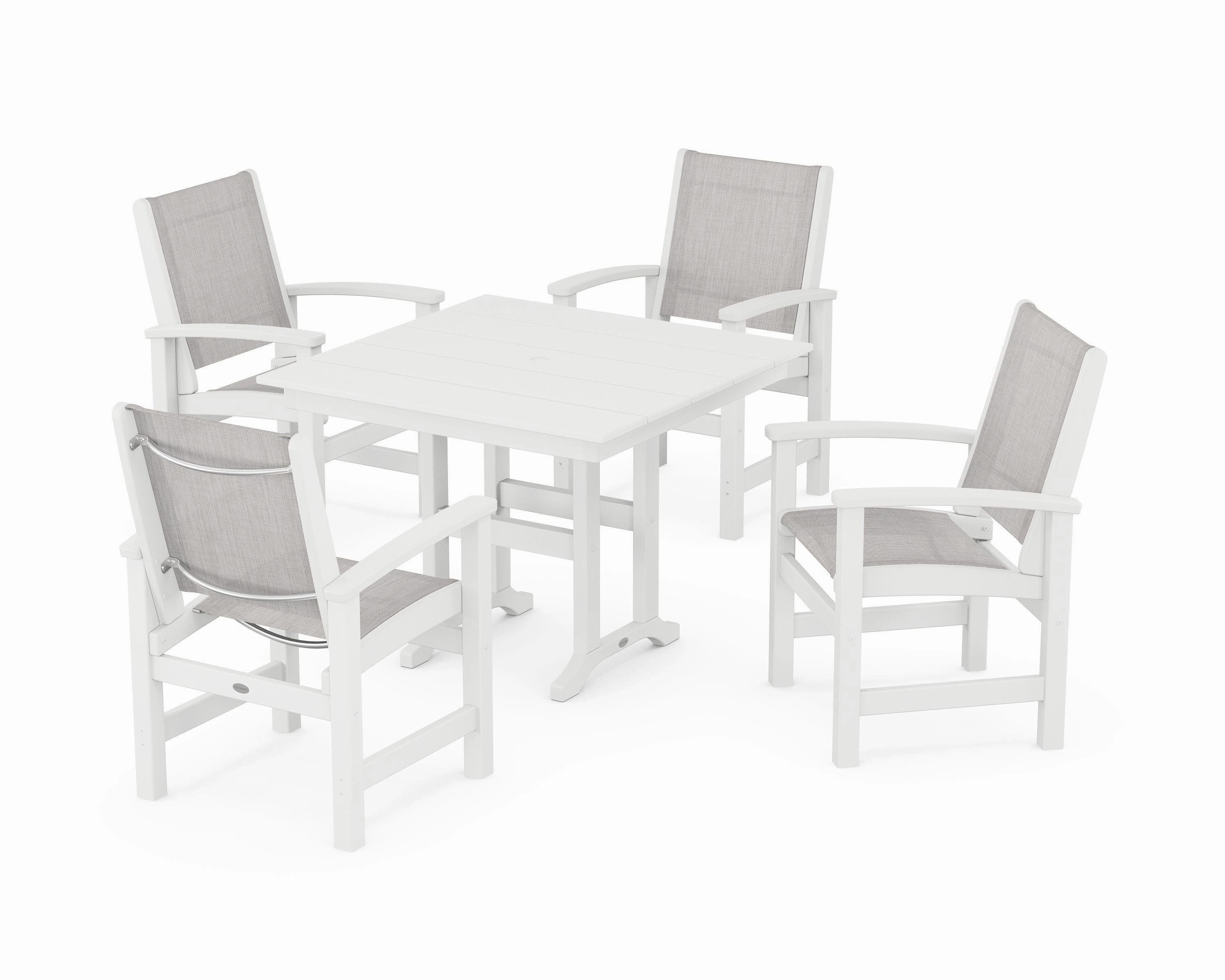 Coastal 5-Piece Farmhouse Dining Set