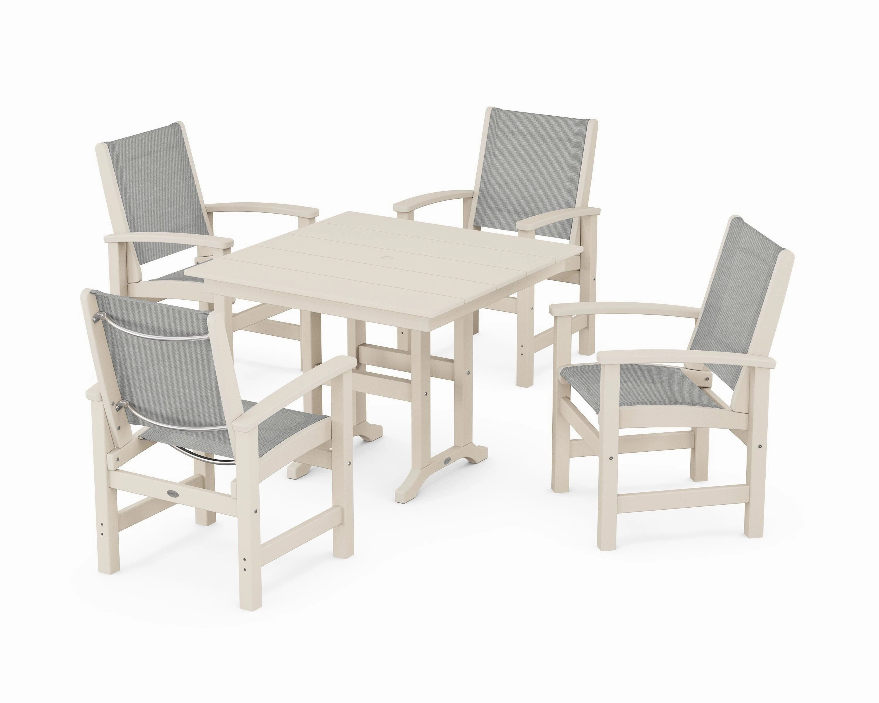 Coastal 5-Piece Farmhouse Dining Set