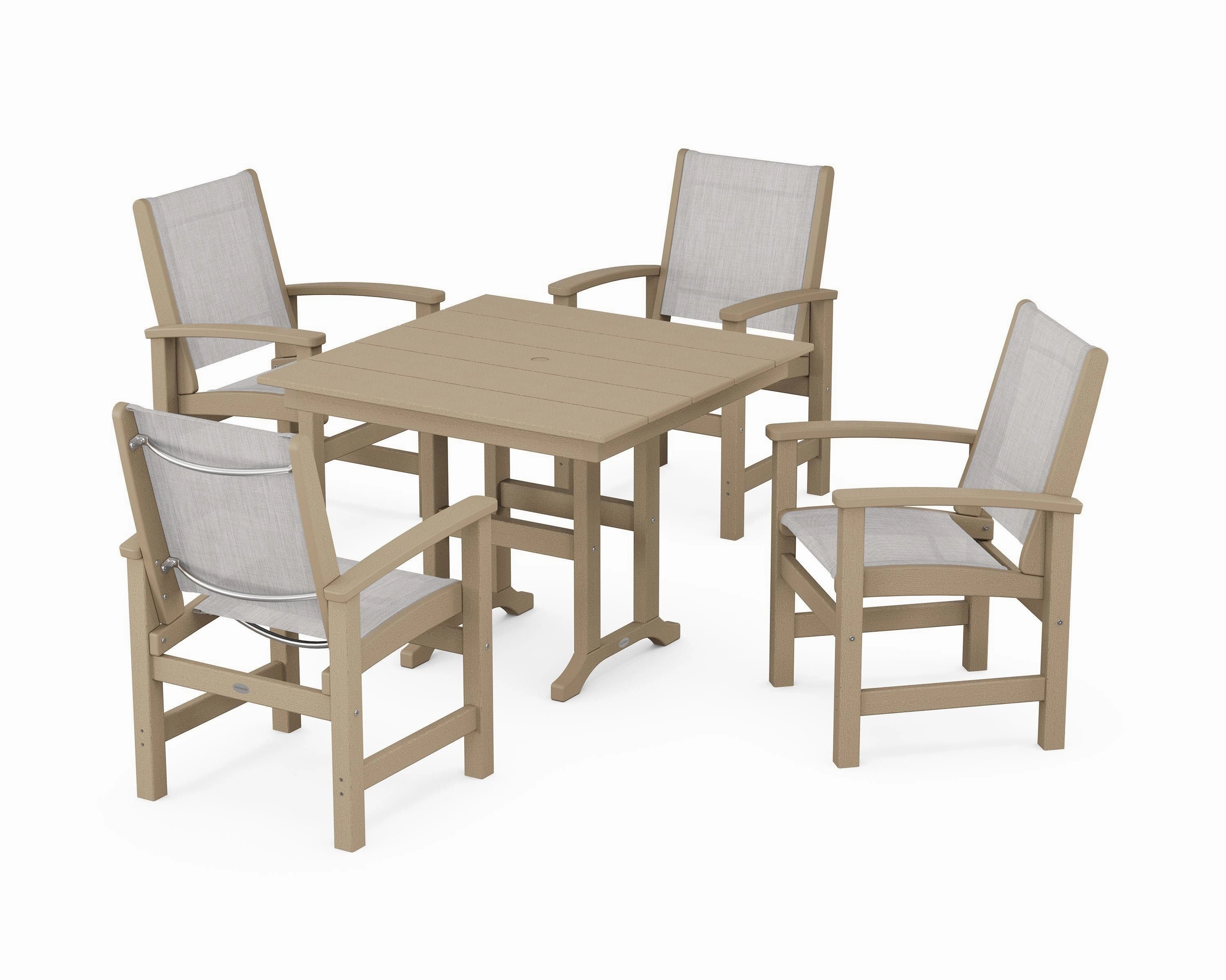 Coastal 5-Piece Farmhouse Dining Set