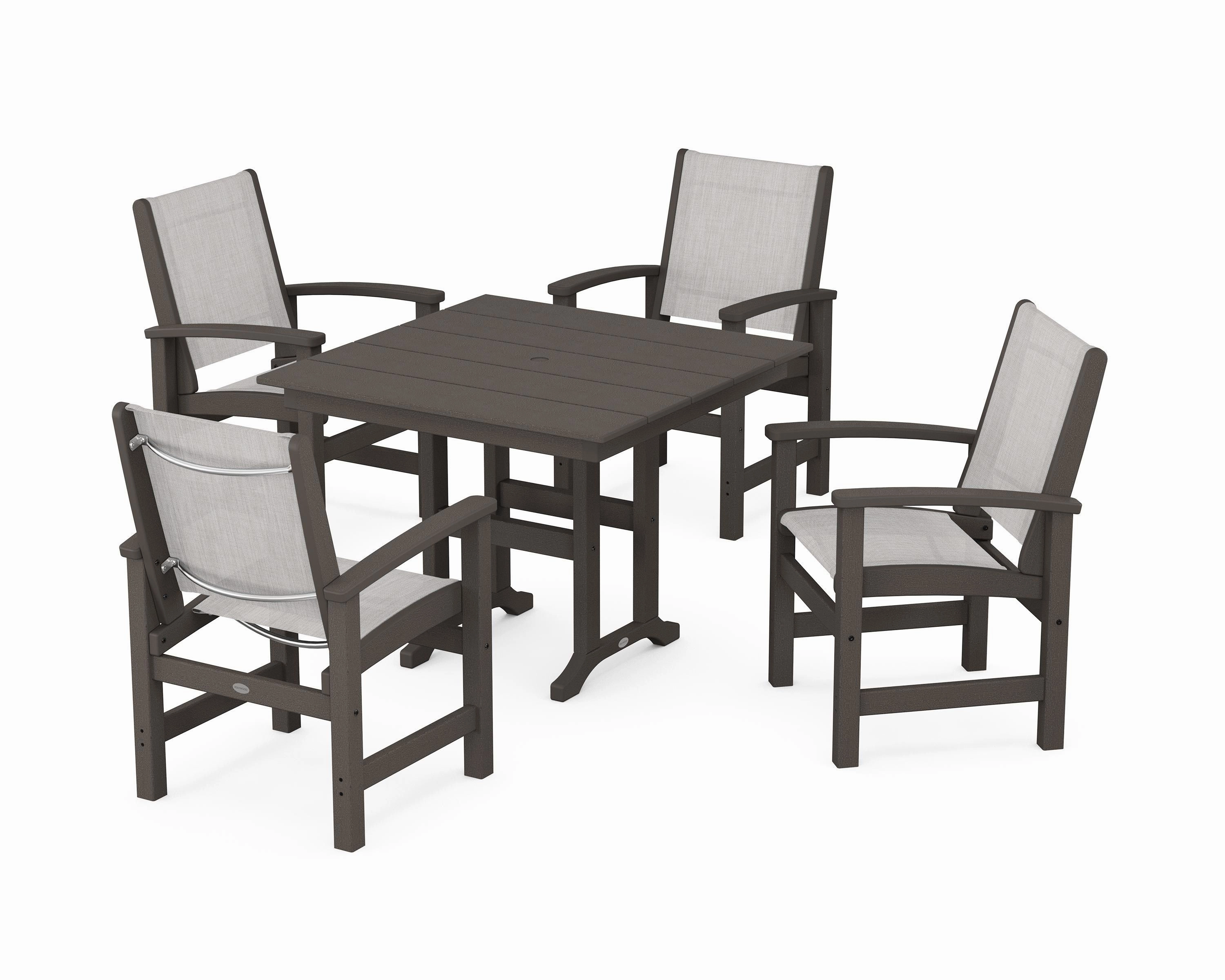 Coastal 5-Piece Farmhouse Dining Set
