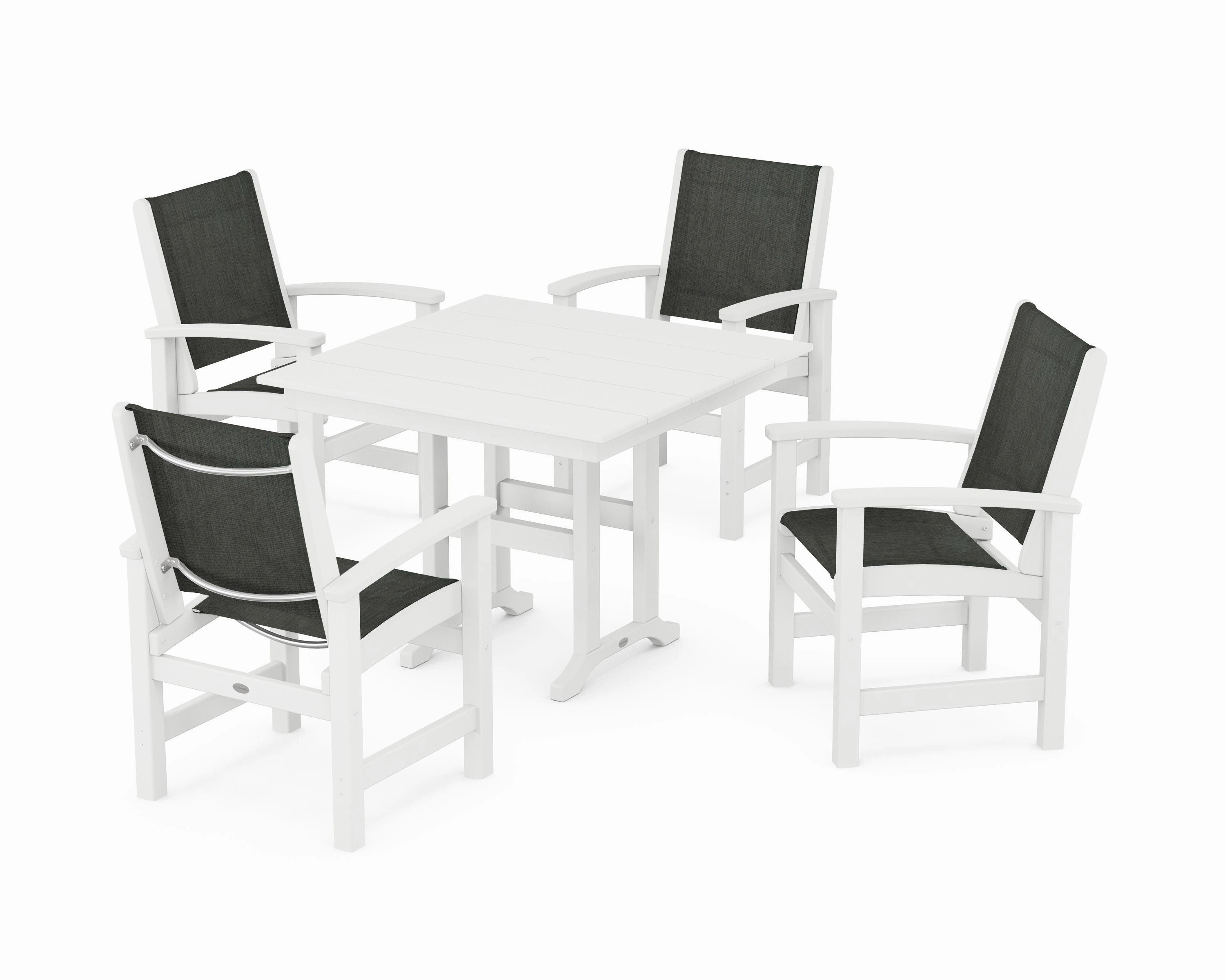 Coastal 5-Piece Farmhouse Dining Set