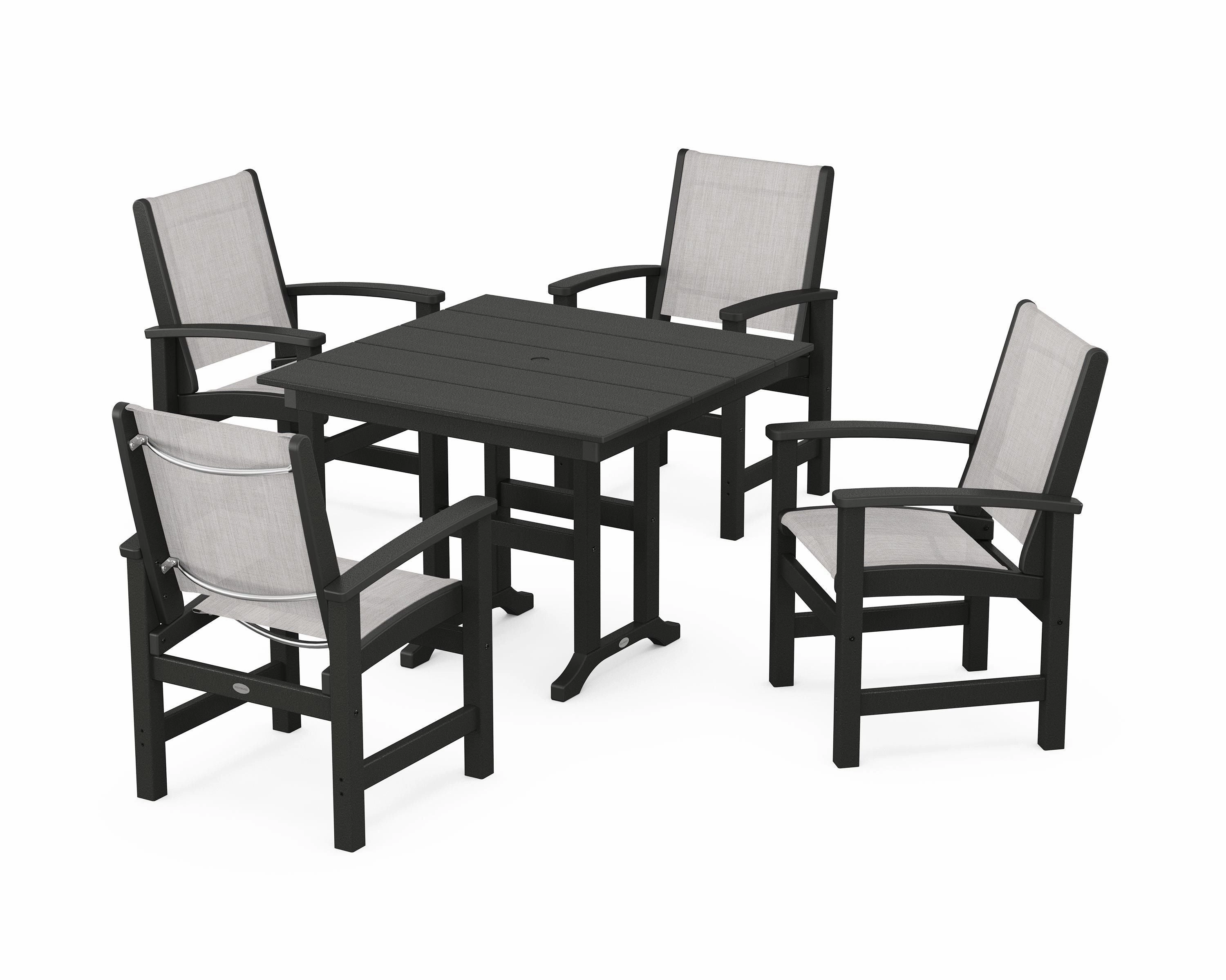Coastal 5-Piece Farmhouse Dining Set