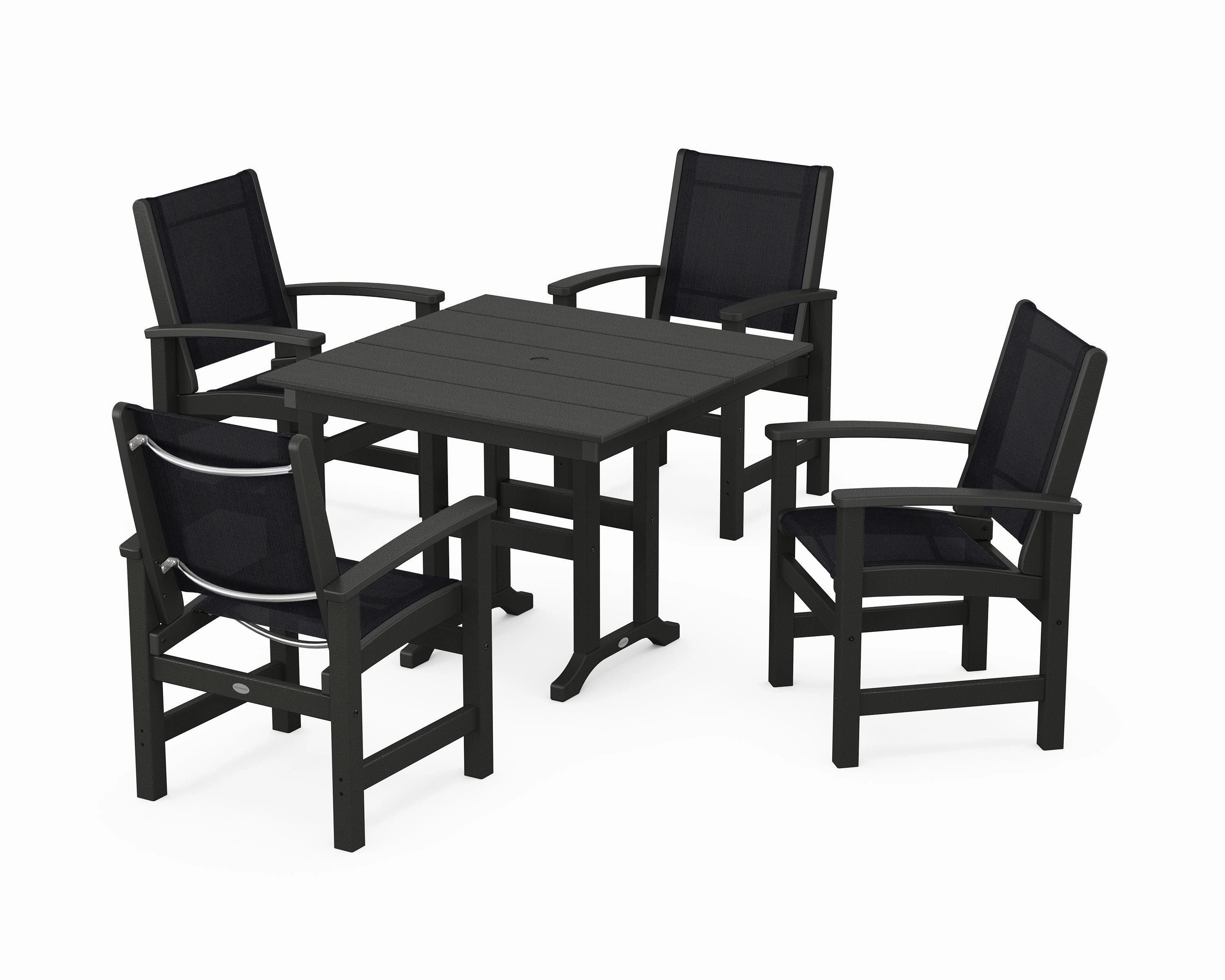 Coastal 5-Piece Farmhouse Dining Set