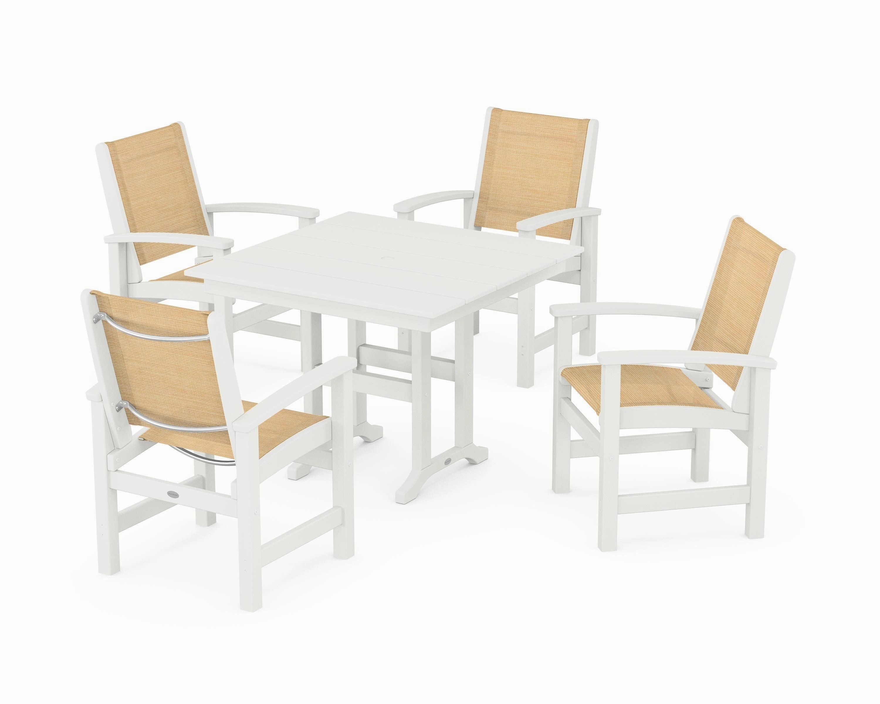 Coastal 5-Piece Farmhouse Dining Set
