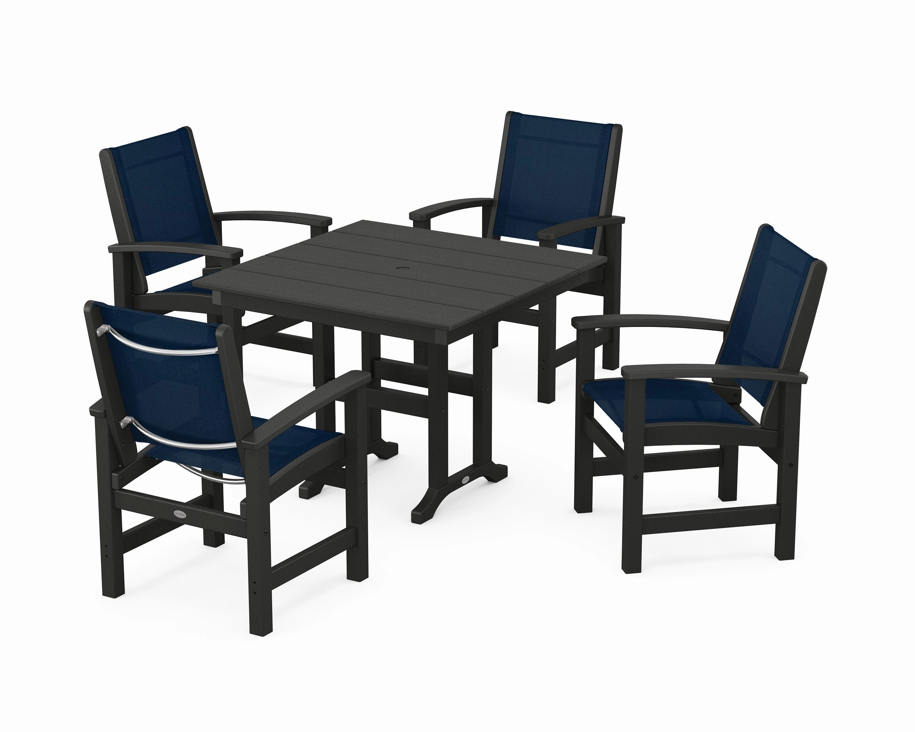 Coastal 5-Piece Farmhouse Dining Set