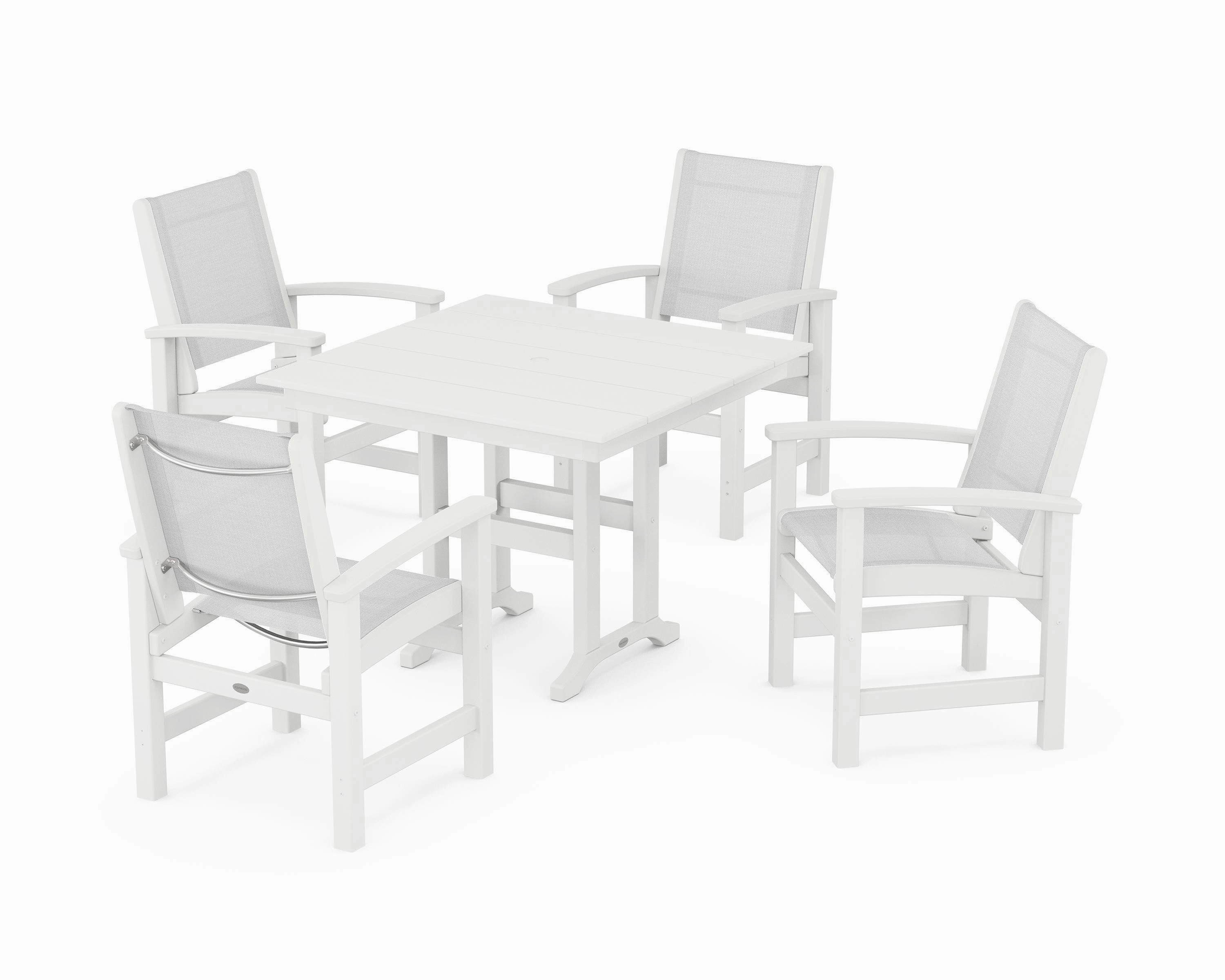 Coastal 5-Piece Farmhouse Dining Set