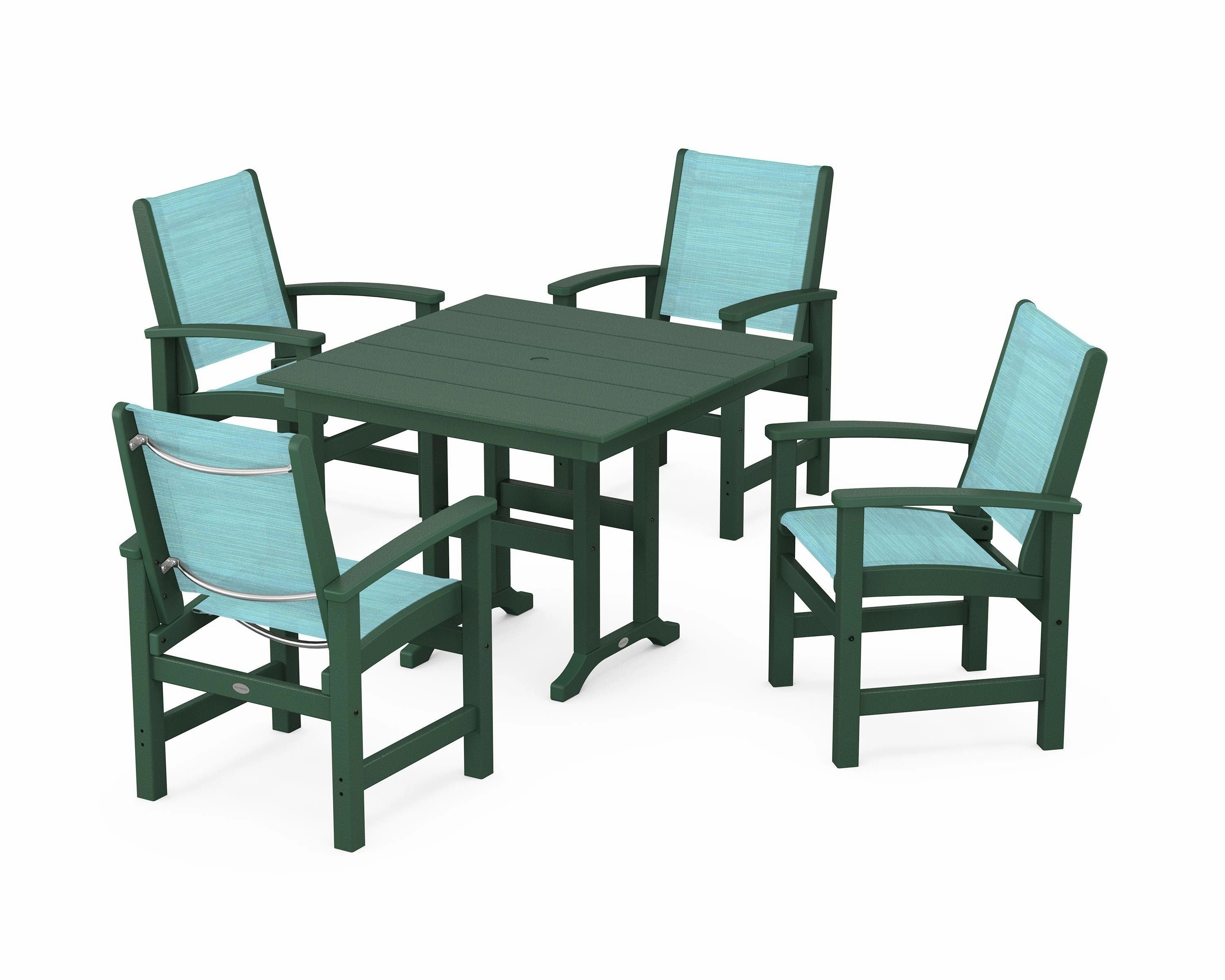 Coastal 5-Piece Farmhouse Dining Set
