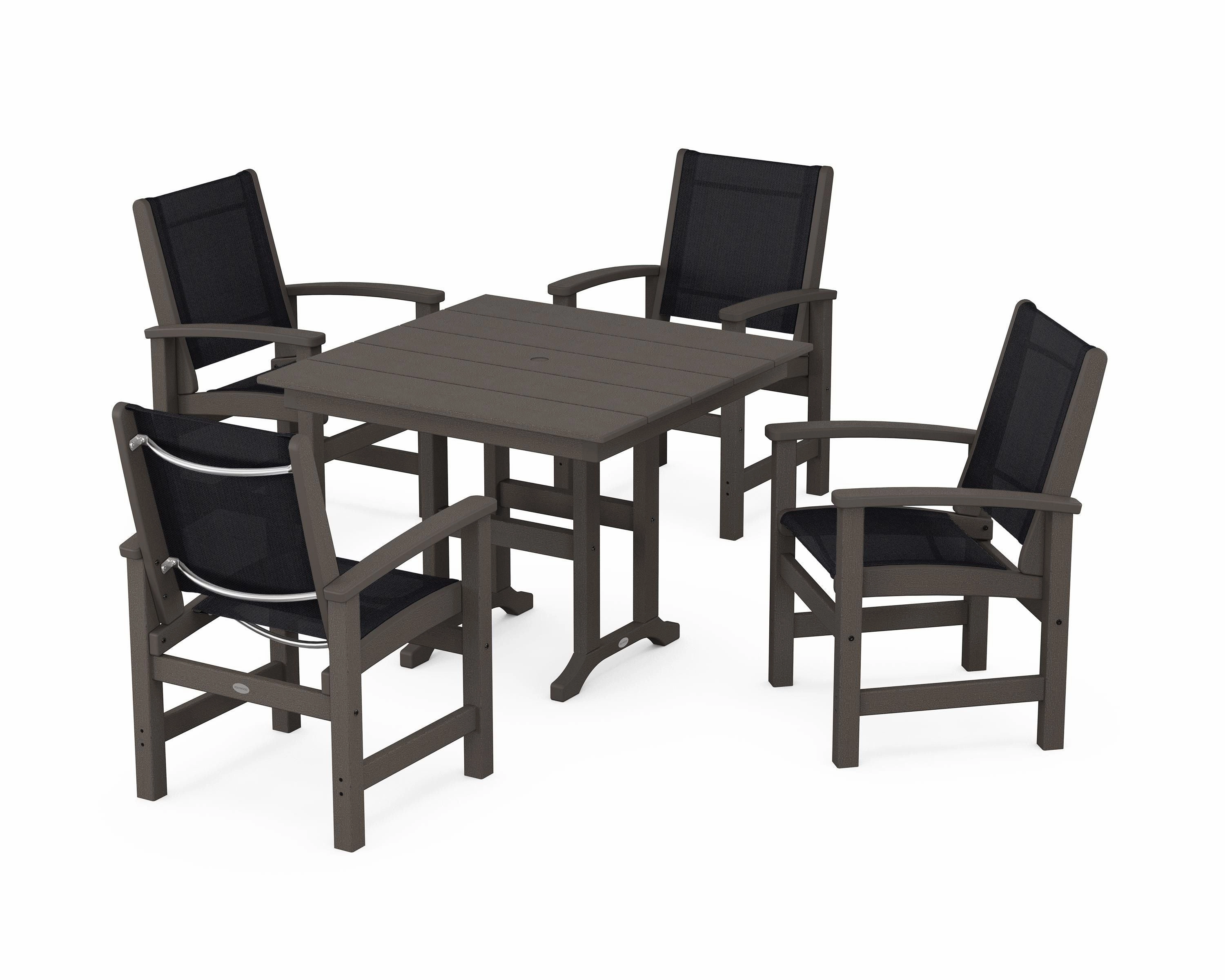 Coastal 5-Piece Farmhouse Dining Set