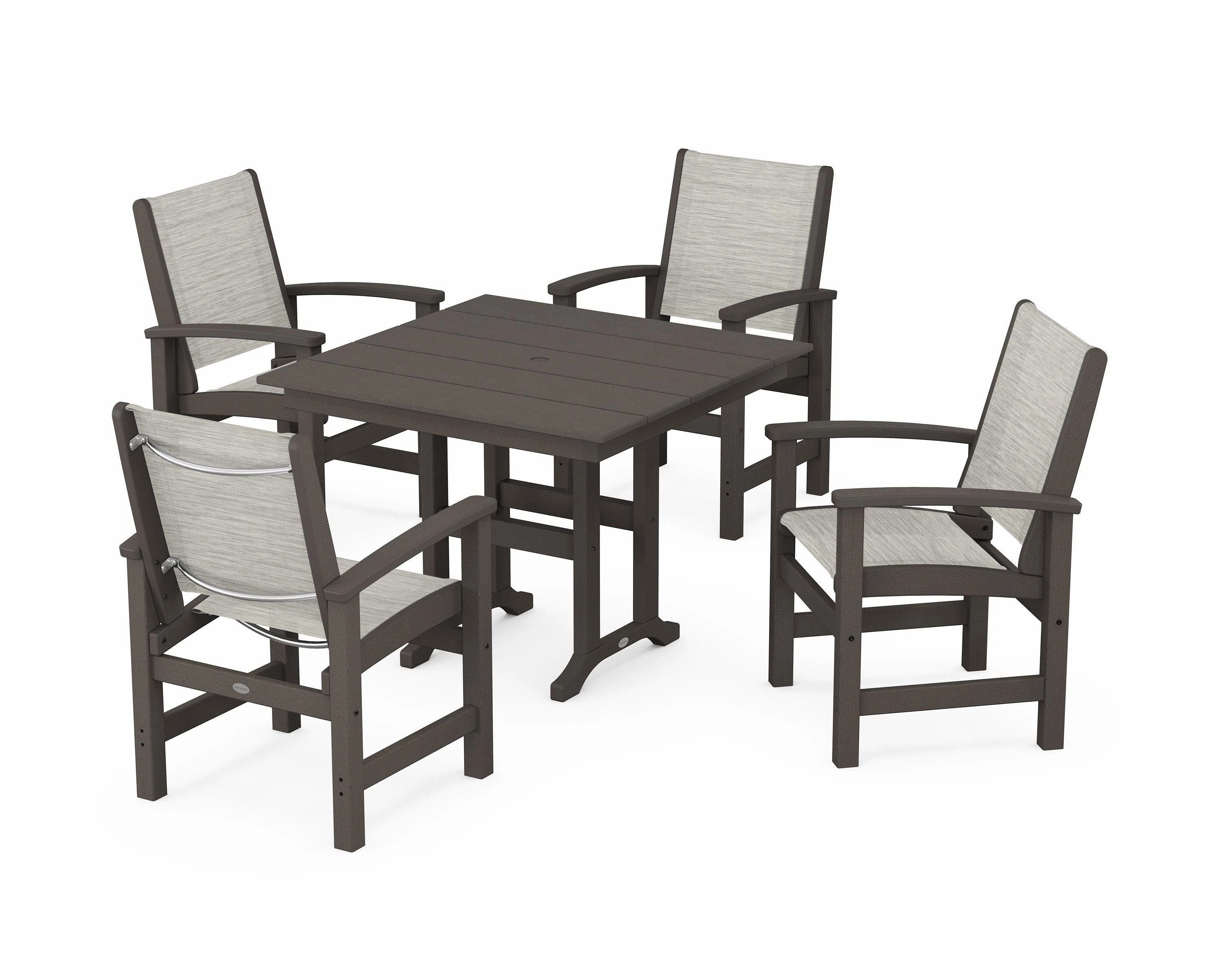 Coastal 5-Piece Farmhouse Dining Set