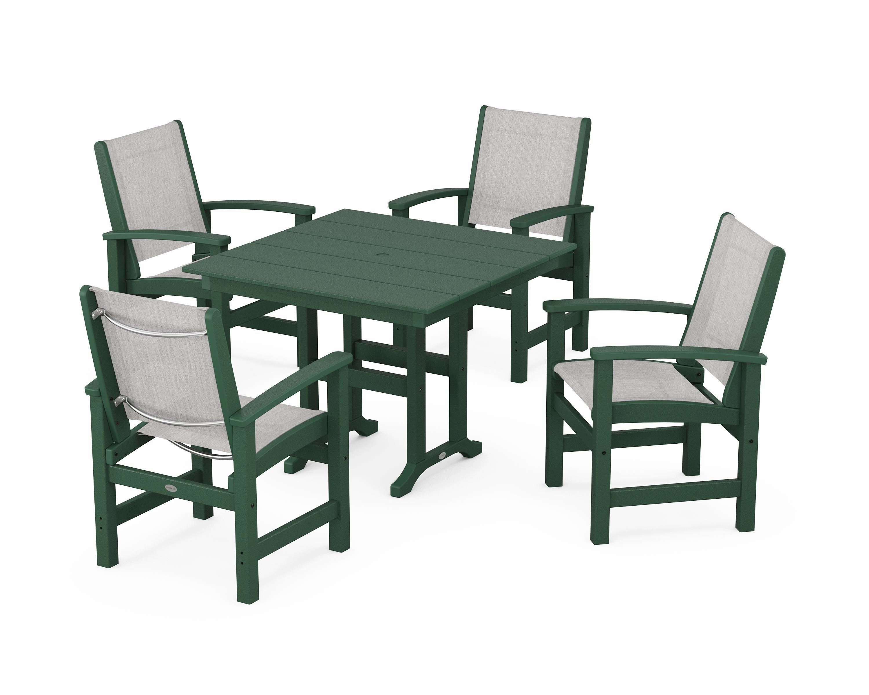 Coastal 5-Piece Farmhouse Dining Set