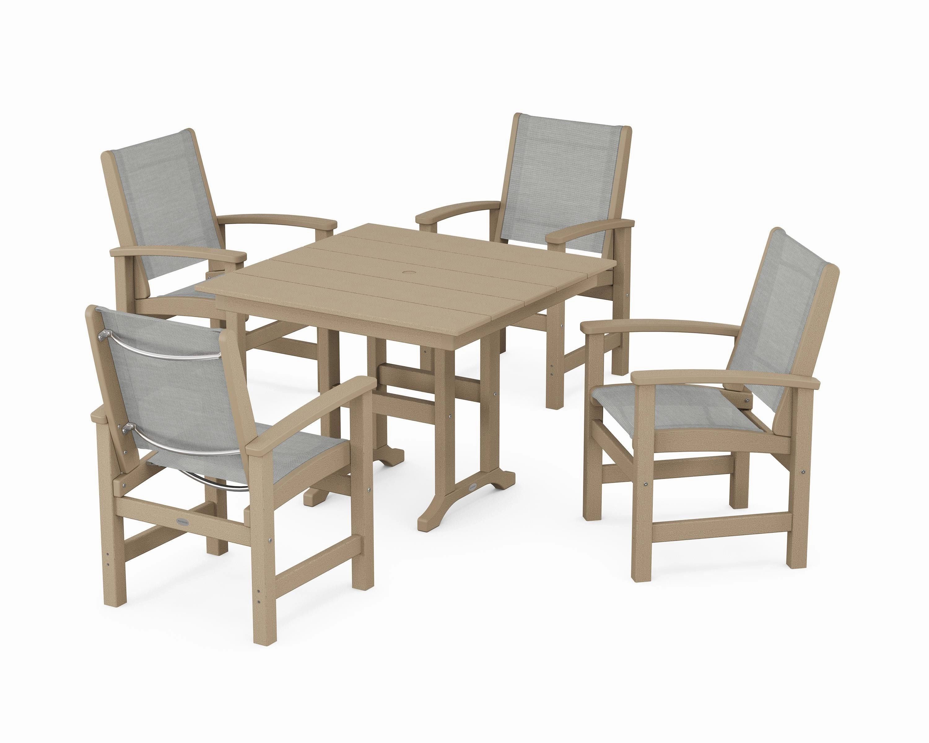 Coastal 5-Piece Farmhouse Dining Set
