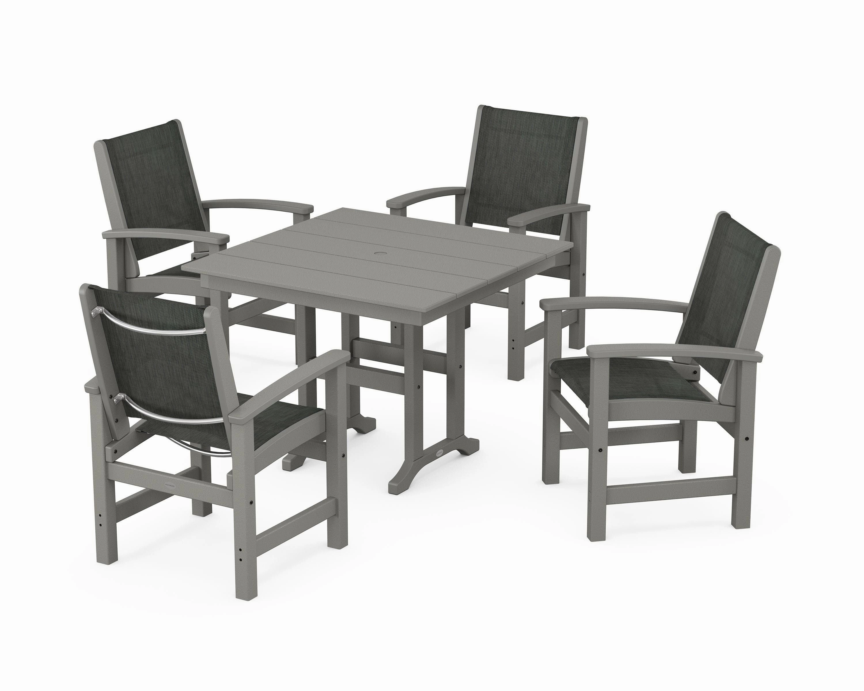 Coastal 5-Piece Farmhouse Dining Set