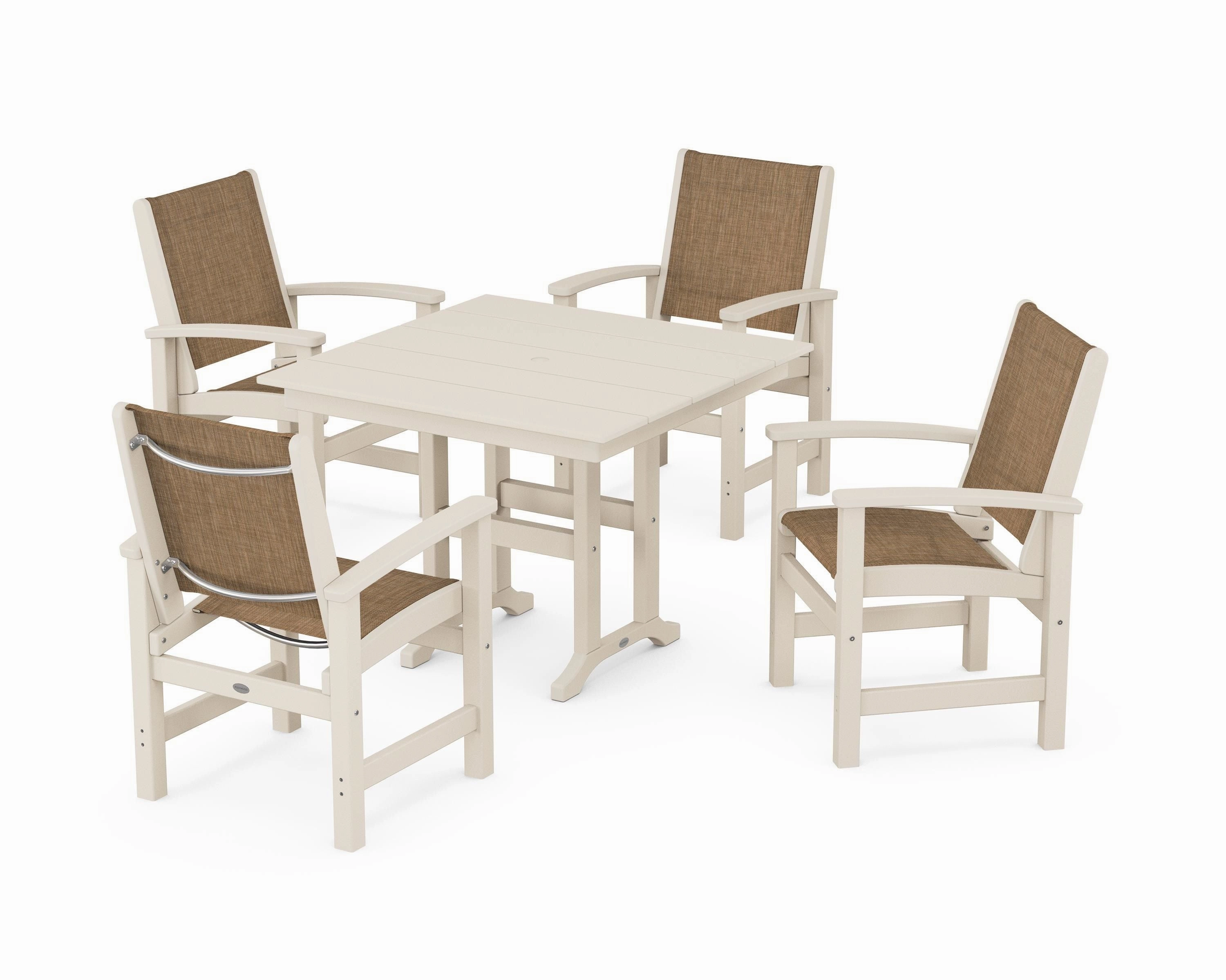 Coastal 5-Piece Farmhouse Dining Set