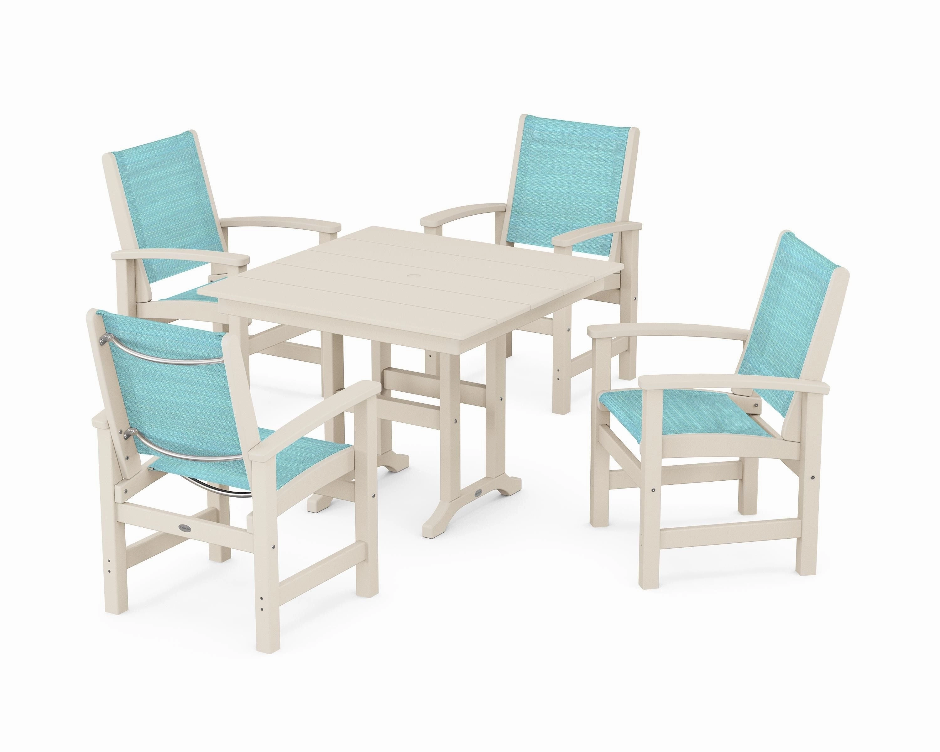 Coastal 5-Piece Farmhouse Dining Set