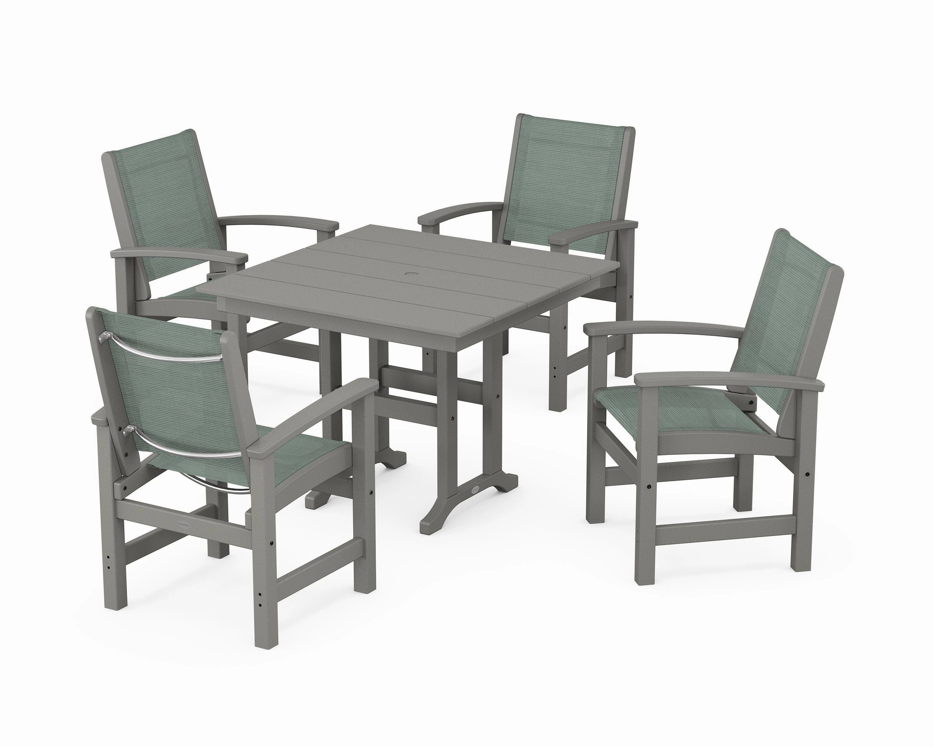 Coastal 5-Piece Farmhouse Dining Set